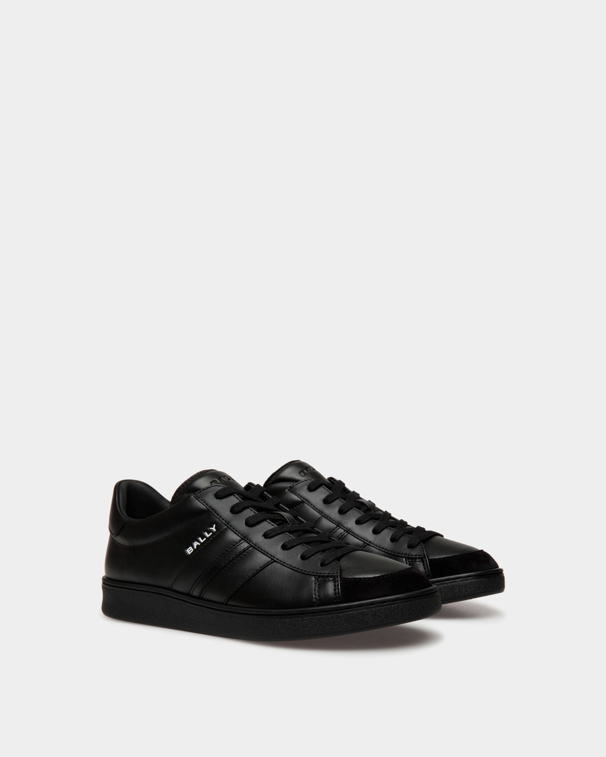 Tennis Sneaker in Black Leather - Men's - Bally - 02