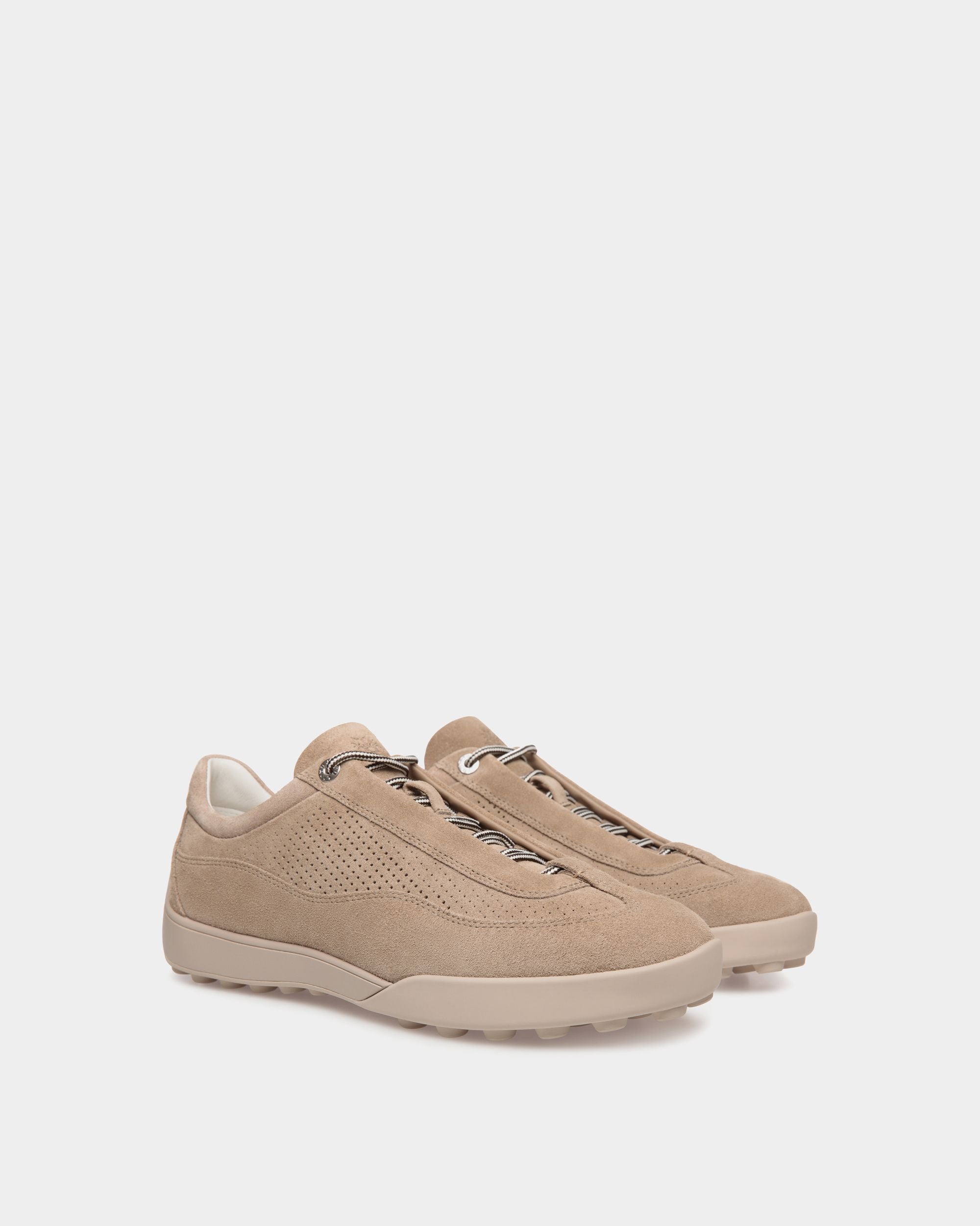 Manto Runner Sneaker Für Herren Aus Veloursleder In Light Beige - Men's - Bally - 02