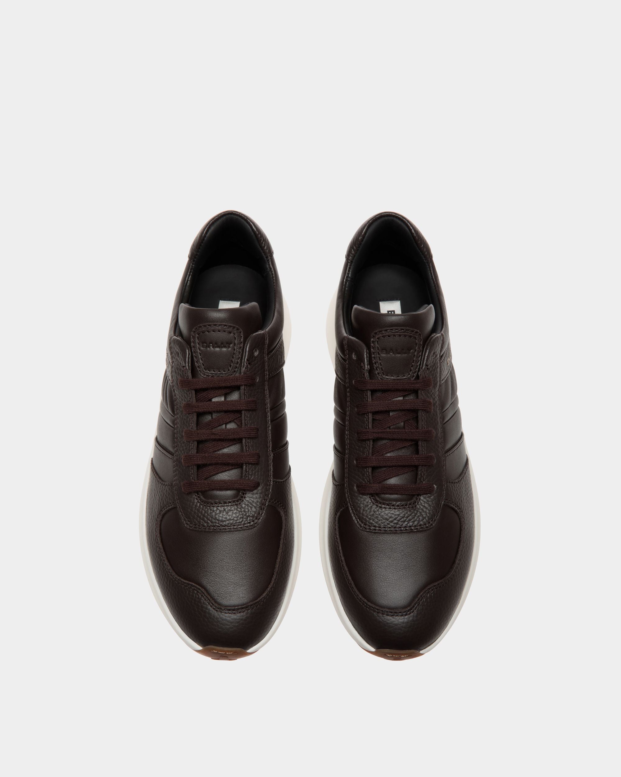 Outline Sneaker in Ebano Grained Leather - Men's - Bally - 04