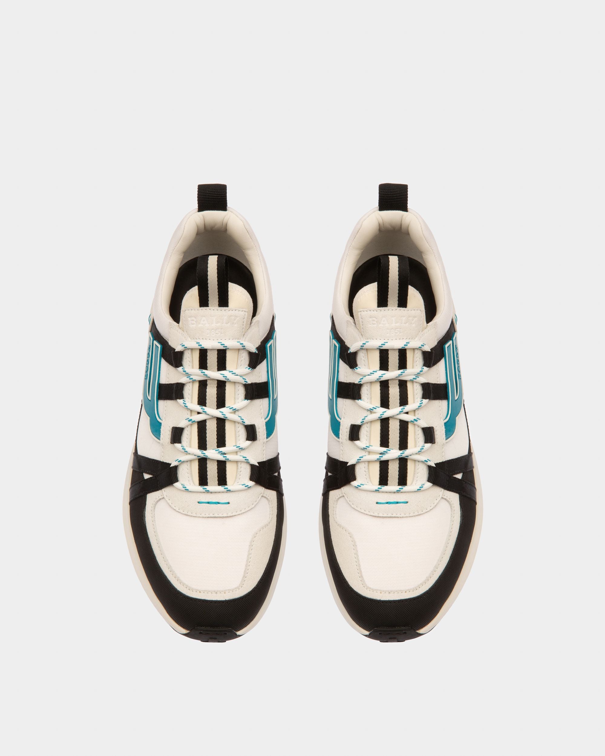Damon Sneaker In Tessuto E Pelle Bianco E Nero - Uomo - Bally - 02