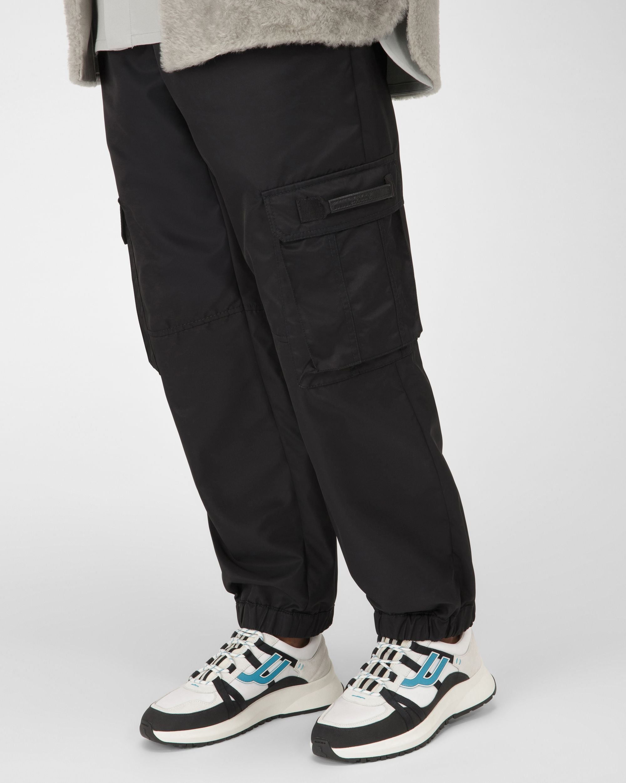 Damon Sneaker In Tessuto E Pelle Bianco E Nero - Uomo - Bally - 03