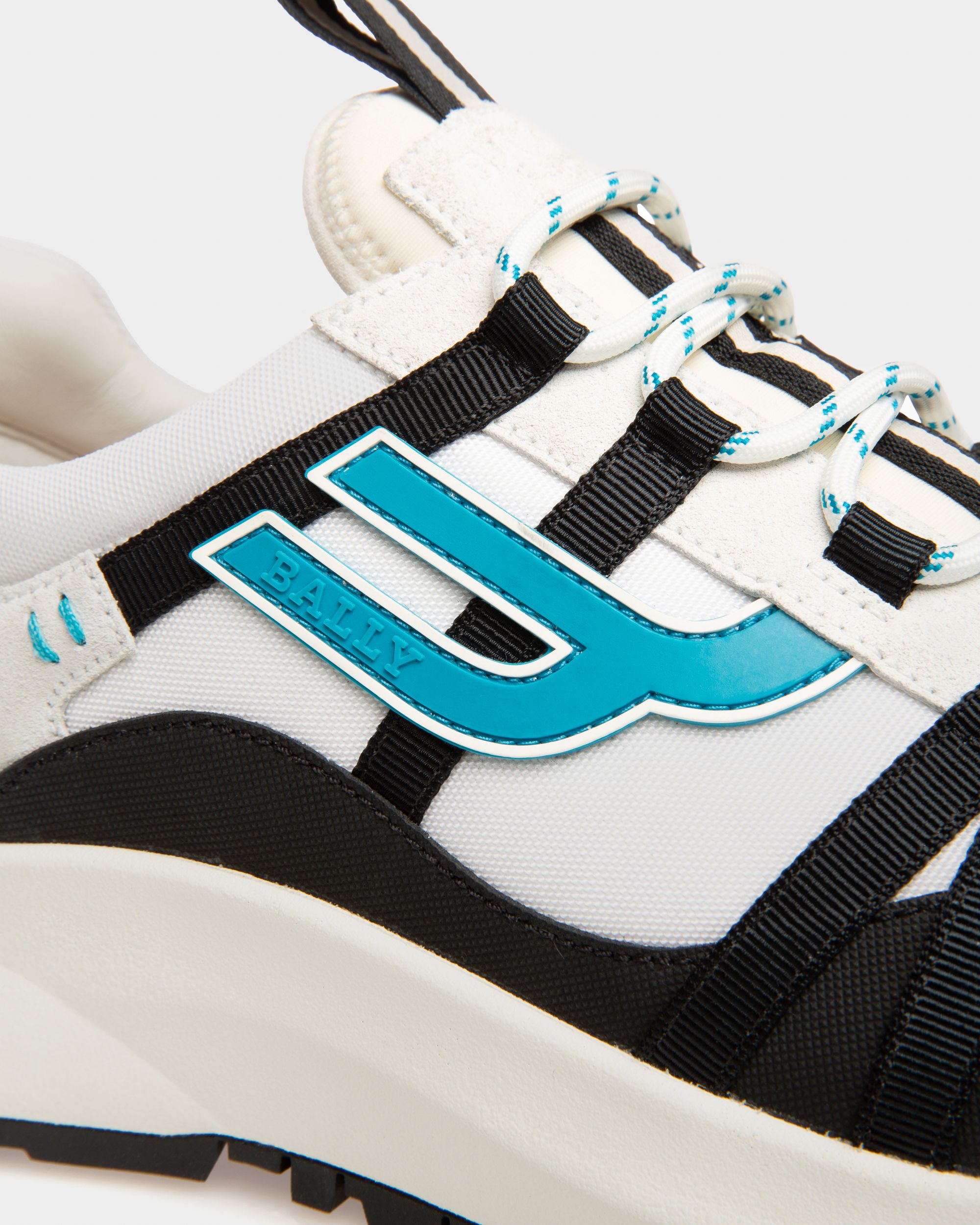 Damon Sneaker In Tessuto E Pelle Bianco E Nero - Uomo - Bally - 06