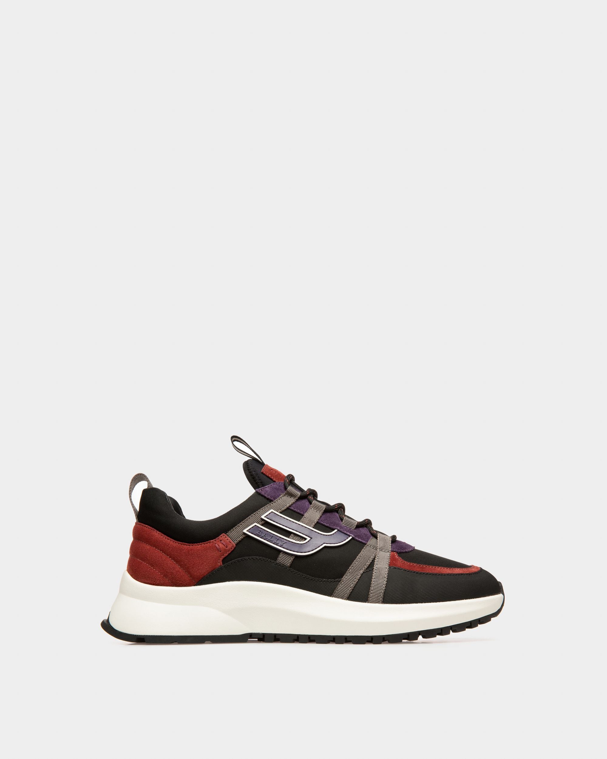 Damon Sneaker Aus Stoff Und Leder In Schwarz Und Traditionsrot - Herren - Bally - 01