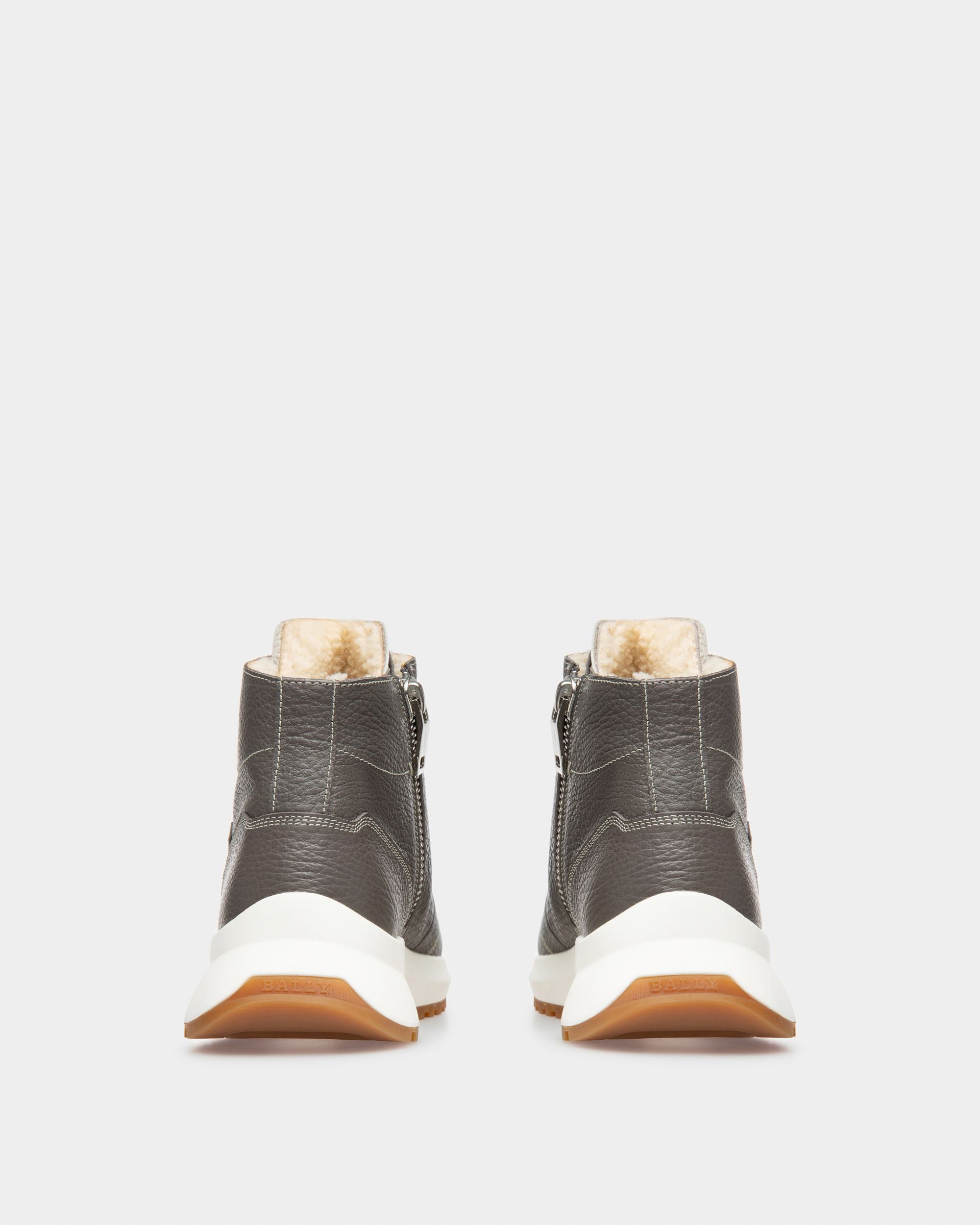Darrel Sneakers En Cuir Minéral Foncé - Homme - Bally - 04