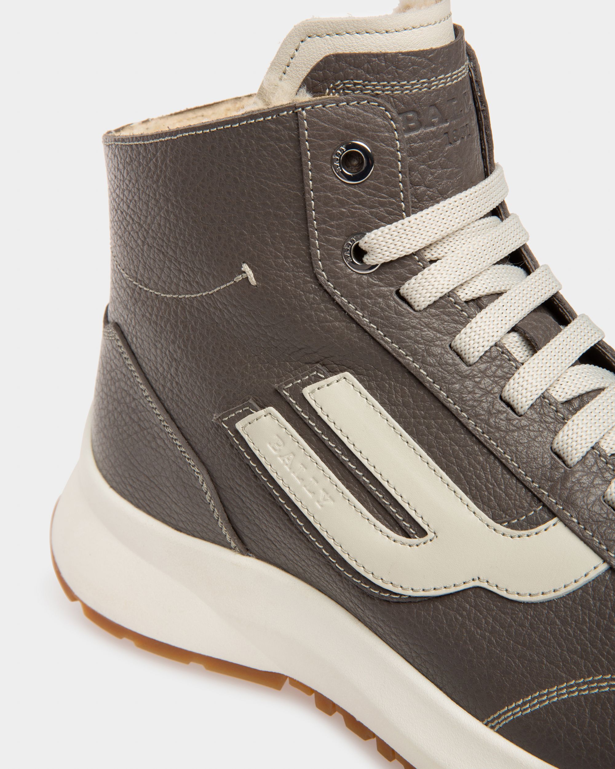 Darrel Sneakers En Cuir Minéral Foncé - Homme - Bally - 06
