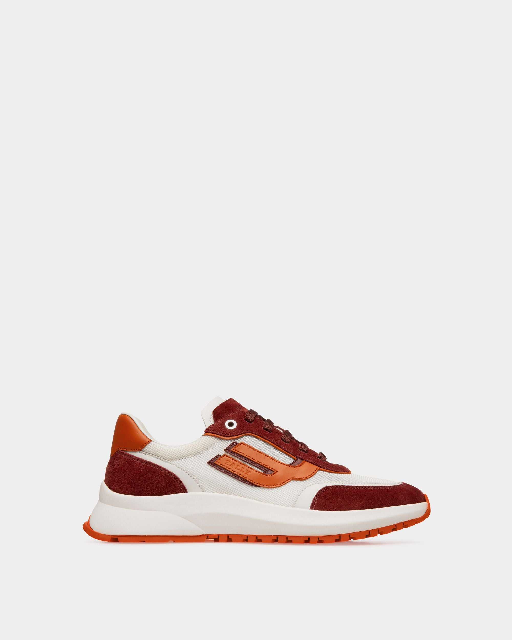 Demmy Sneaker Aus Heritagerotem Und Weissem Netzstoff Und Leder - Herren - Bally - 01