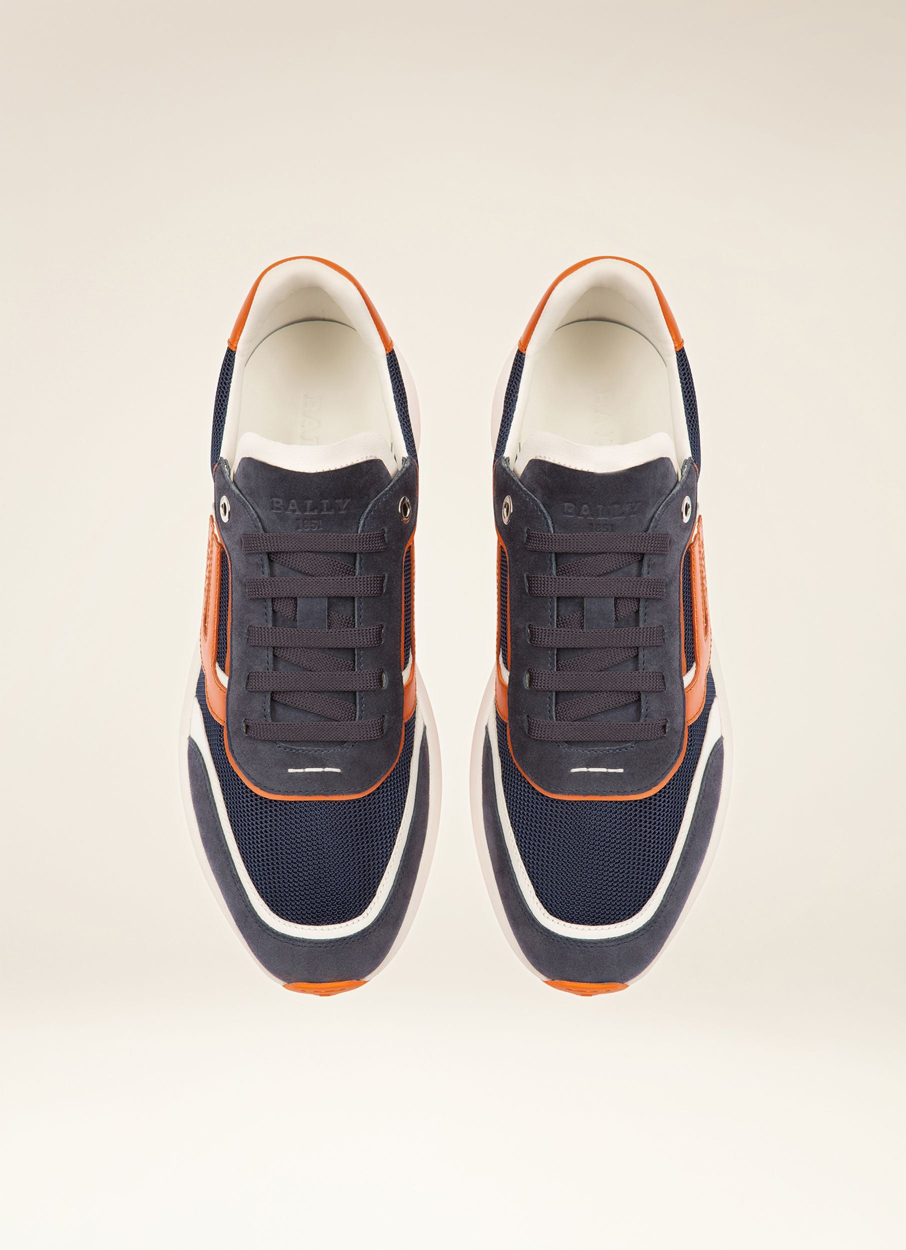Demmy Sneaker Aus Marineblauem Und Weissem Netzstoff Und Leder - Herren - Bally - 04