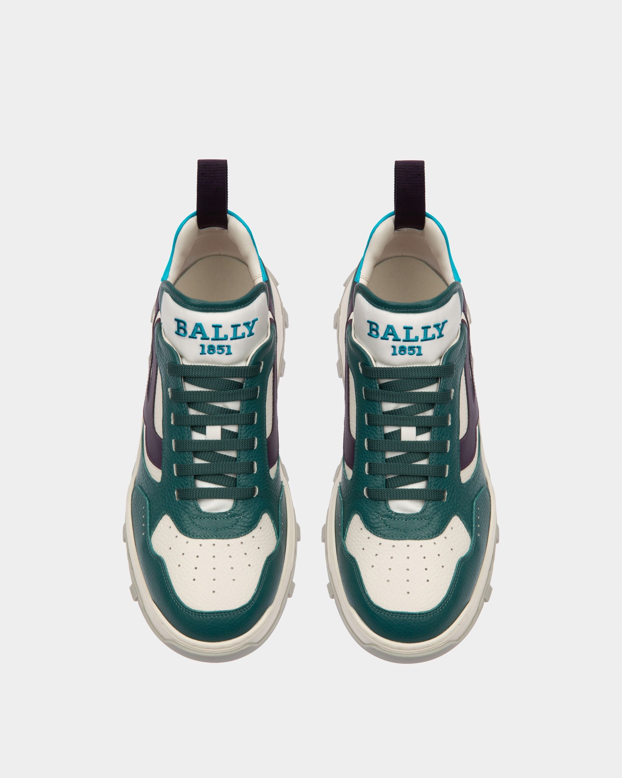 Holden Sneaker Aus Leder Und Stoff In Grün Und Weiss - Herren - Bally - 02
