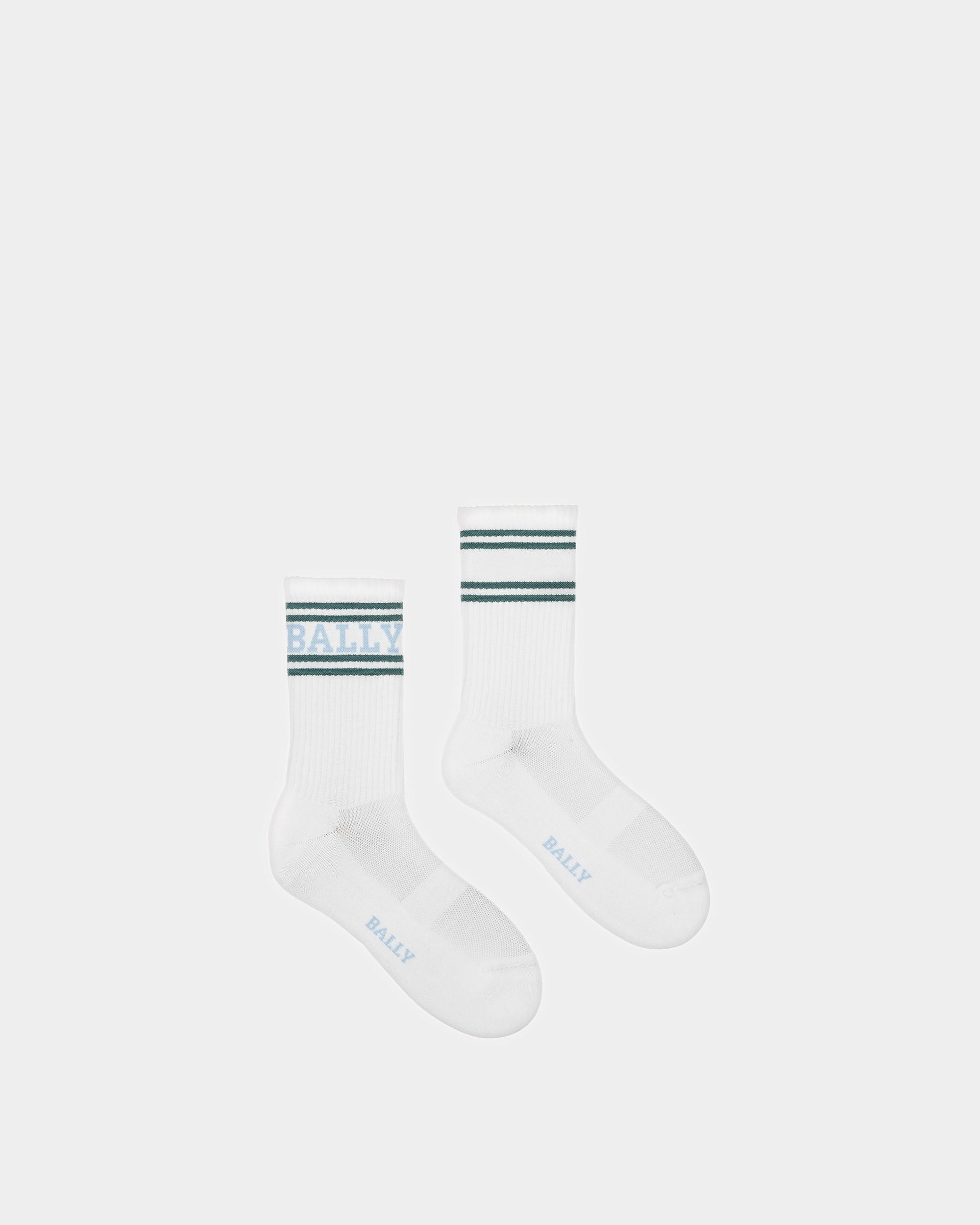 Chaussettes De Sport Avec Logo Et Rayures - Homme - Bally - 01