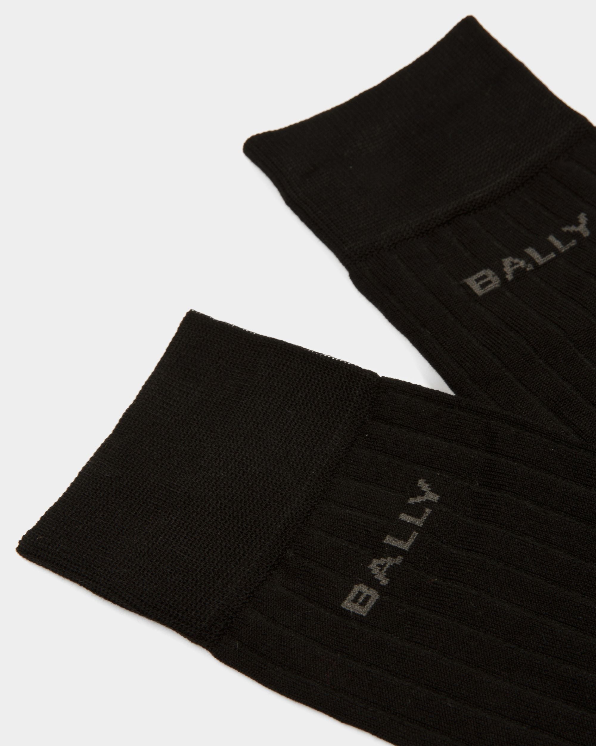 Logo-Socken Aus schwarzem Baumwollgemisch - Herren - Bally - 02