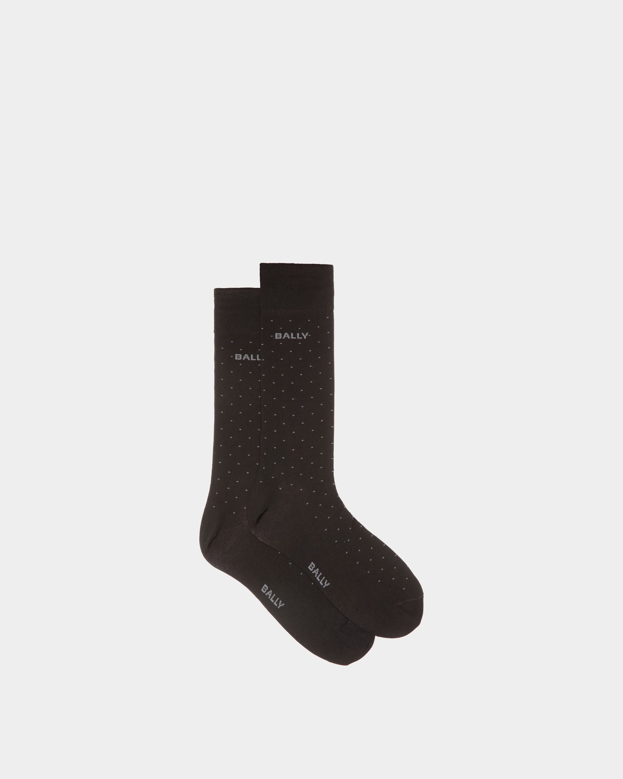 Socks in Black Cotton - Men's - Bally - 01