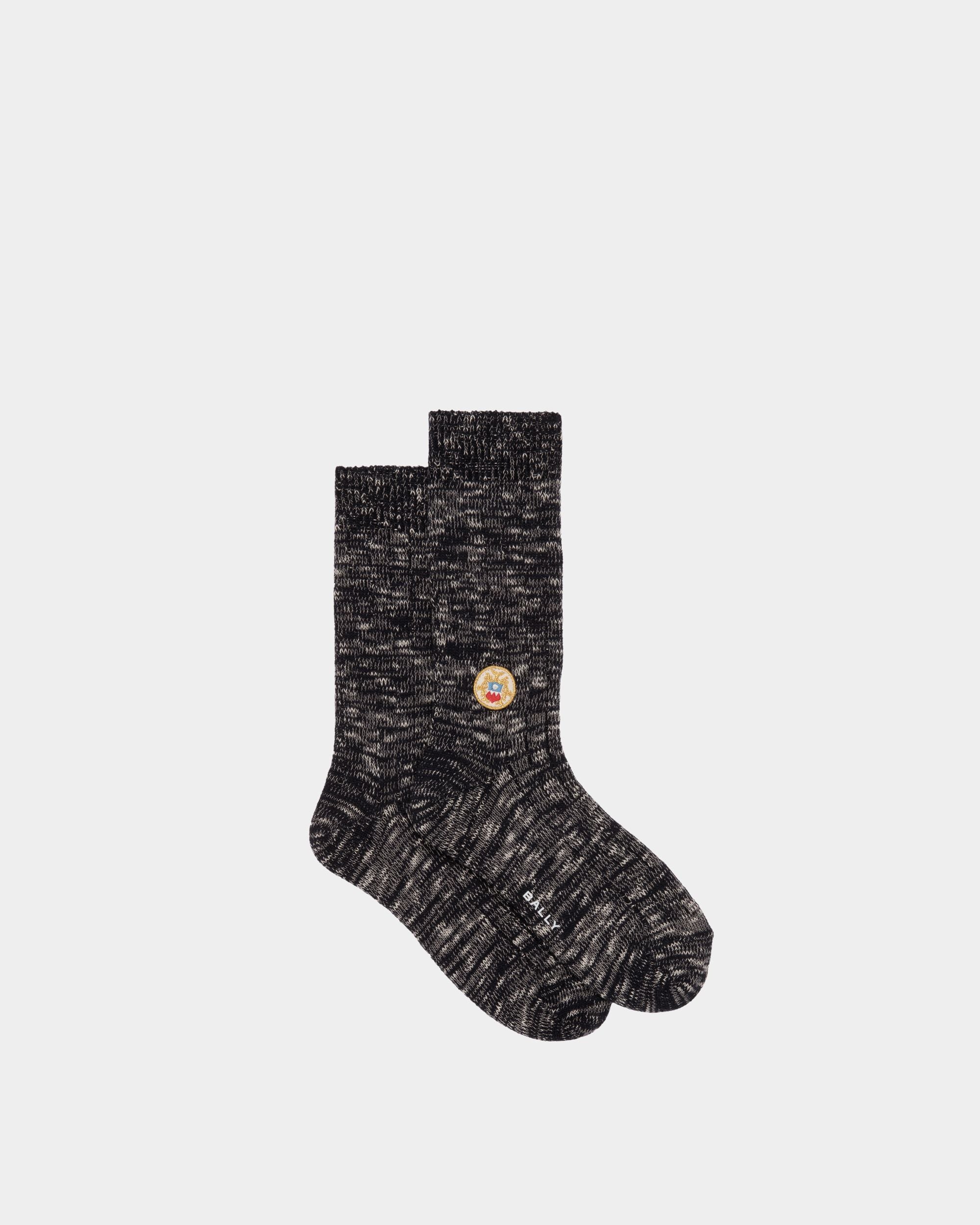 Wollsocken In Navy Blue Mit Bally-Wappen-Logo - Herren - Bally - 01