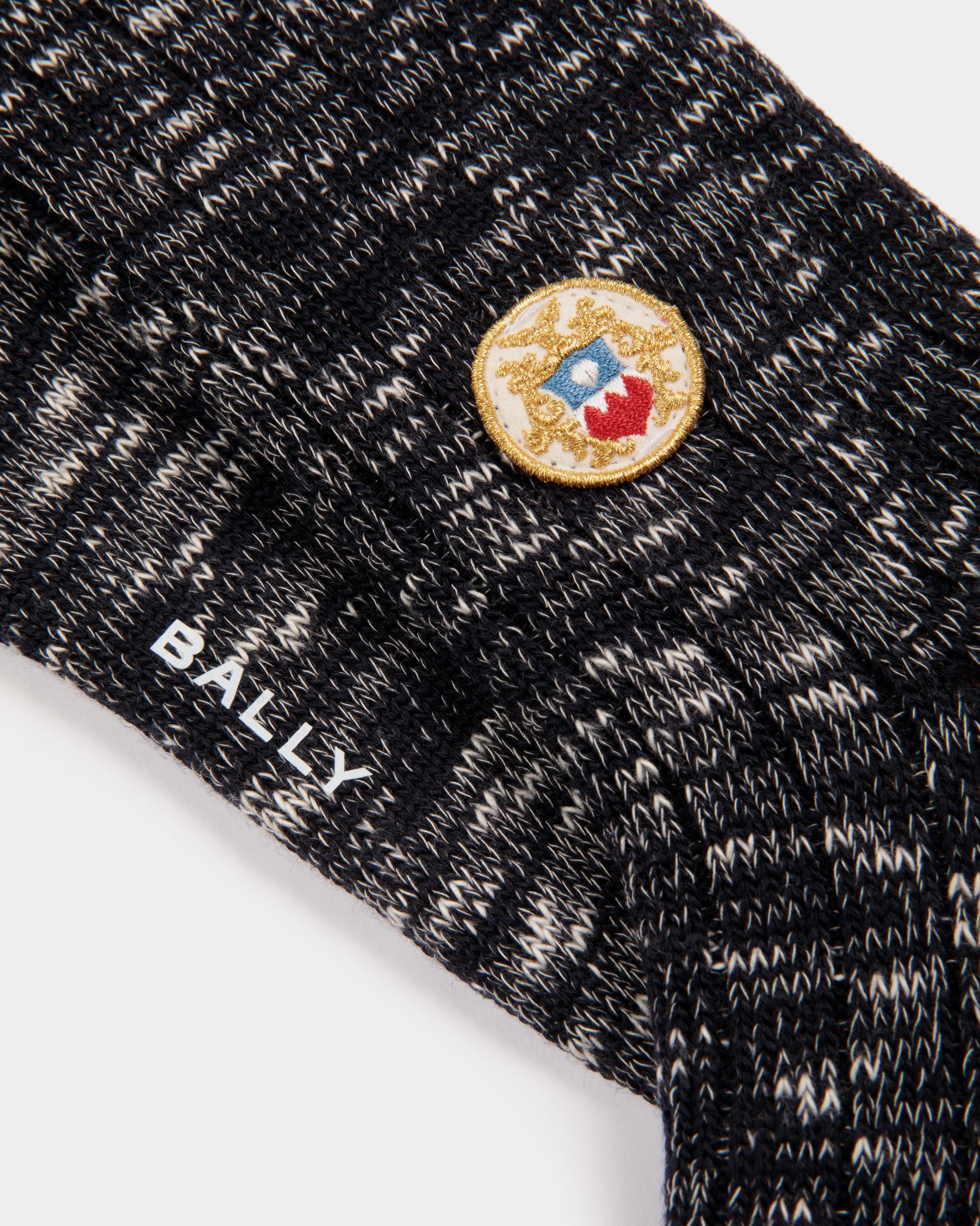 Wollsocken In Navy Blue Mit Bally-Wappen-Logo - Herren - Bally - 02