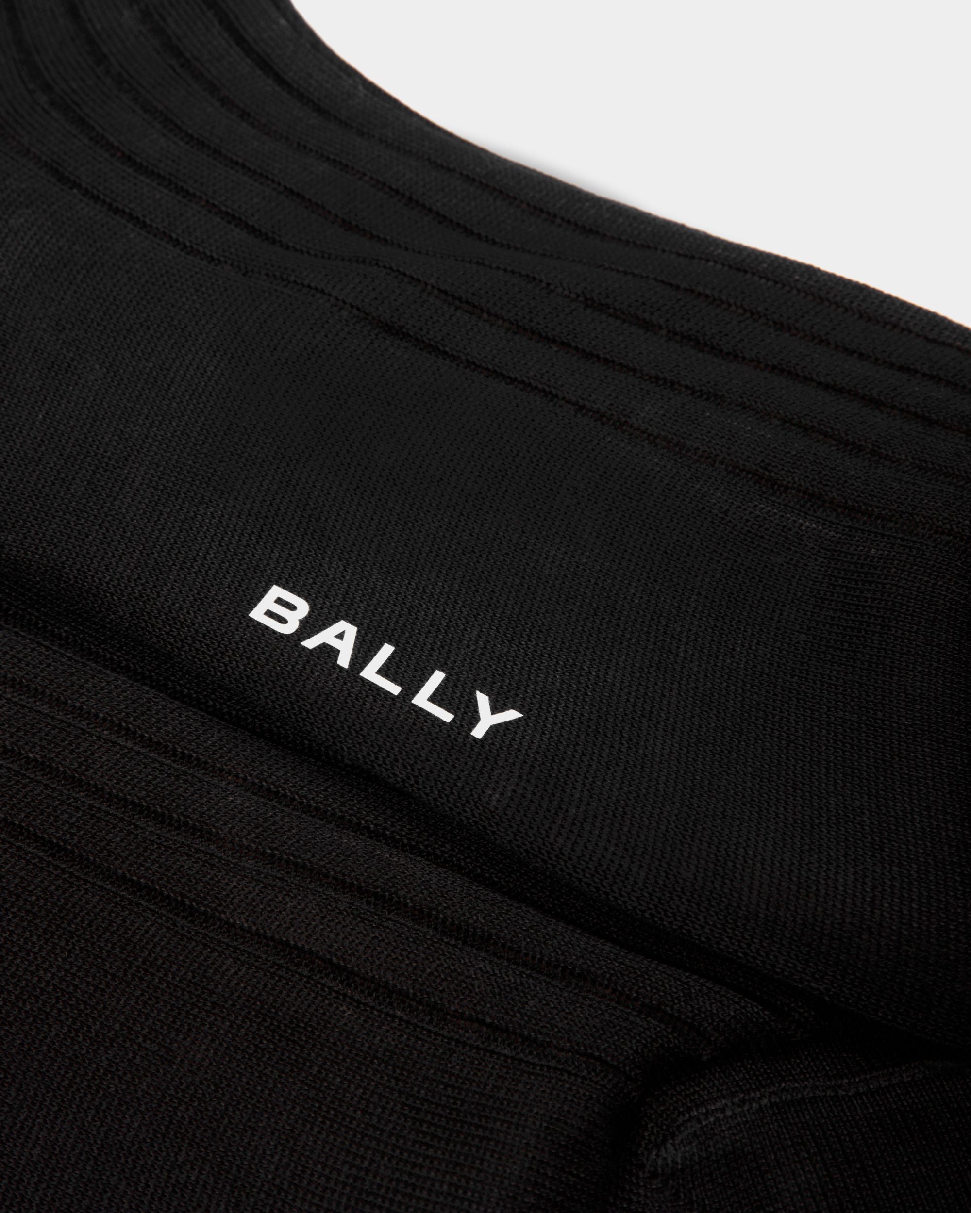 Chaussettes En Coton Noir - Homme - Bally - 02