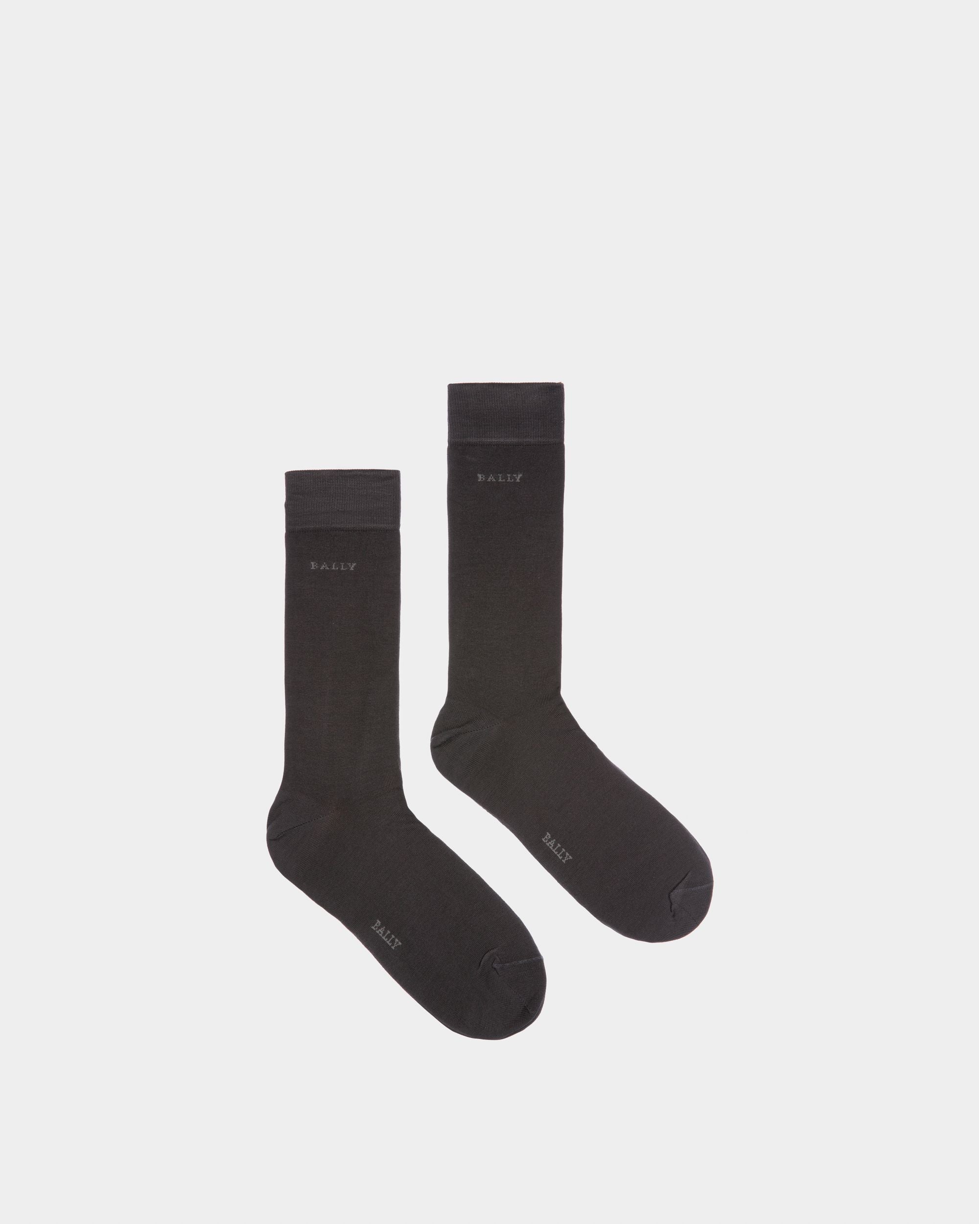 Chaussettes En Coton Gris - Homme - Bally - 01