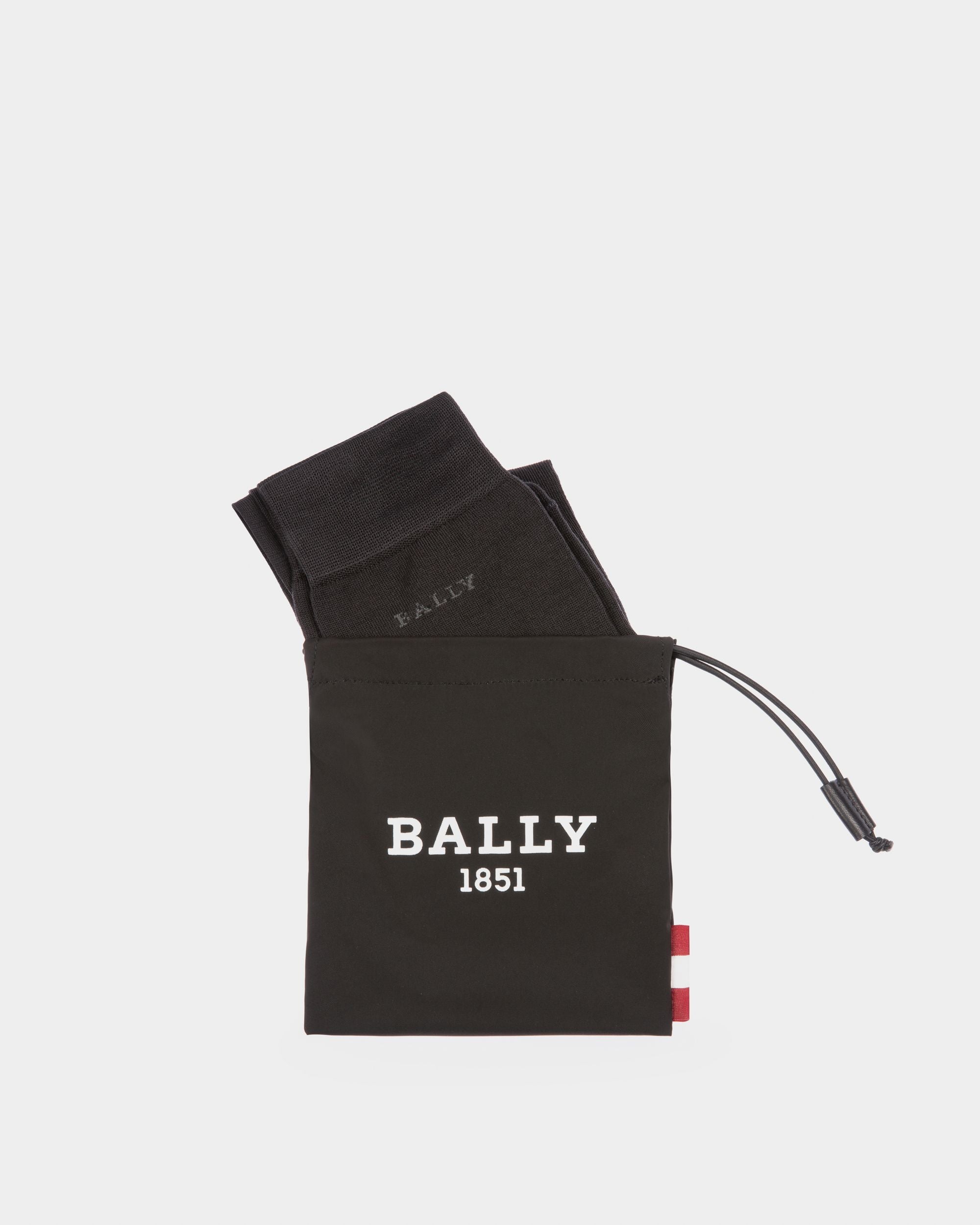Chaussettes En Coton Gris - Homme - Bally - 02