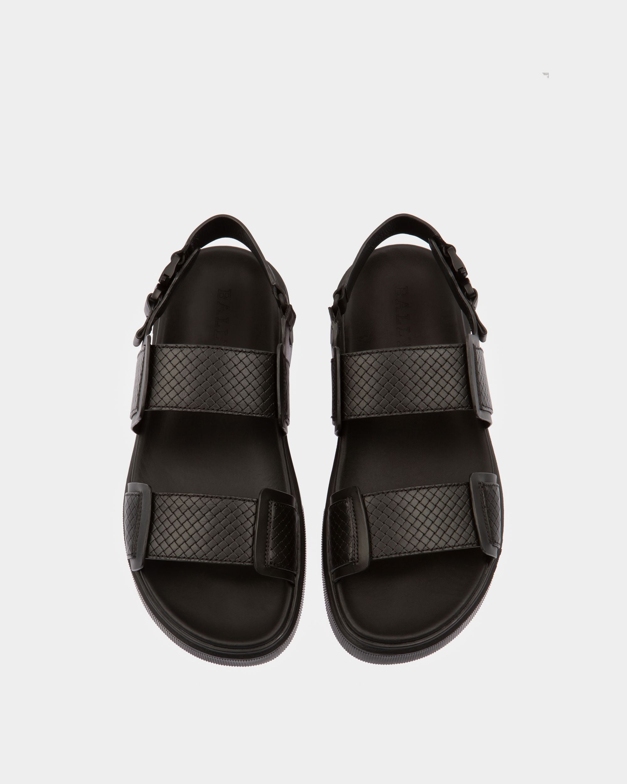 Jaron Sandales En Cuir Noir - Homme - Bally - 01