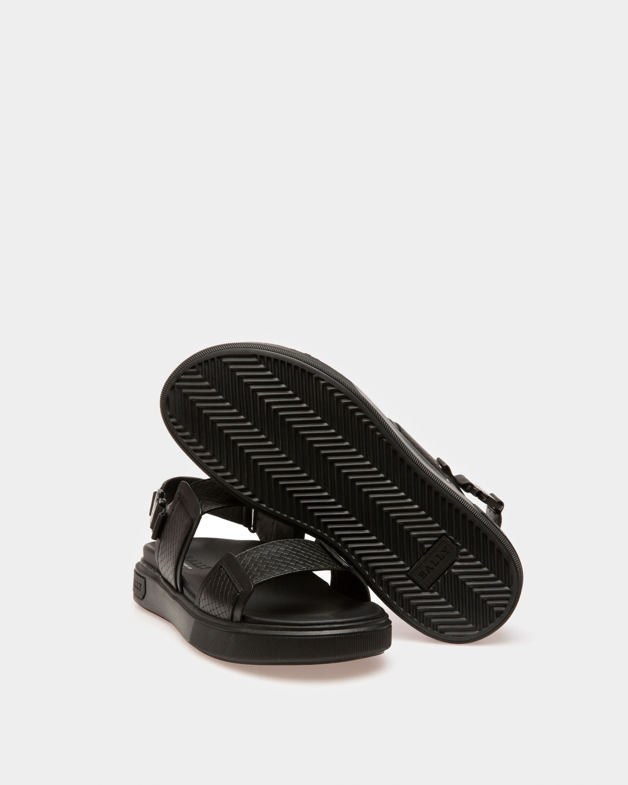 Jaron Sandales En Cuir Noir - Homme - Bally - 03