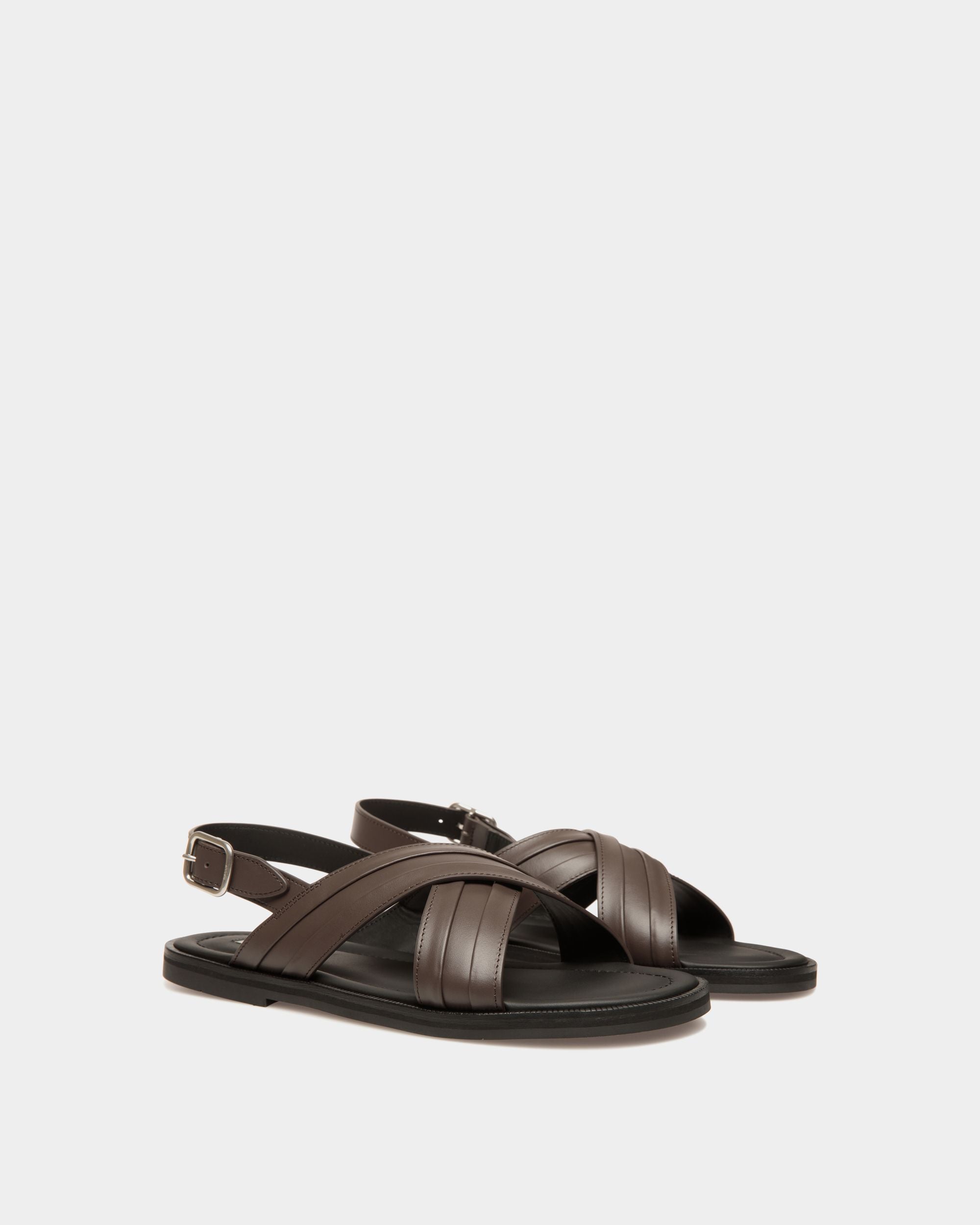 Sandalo Glide In Pelle Color Ebano - Uomo - Bally - 02
