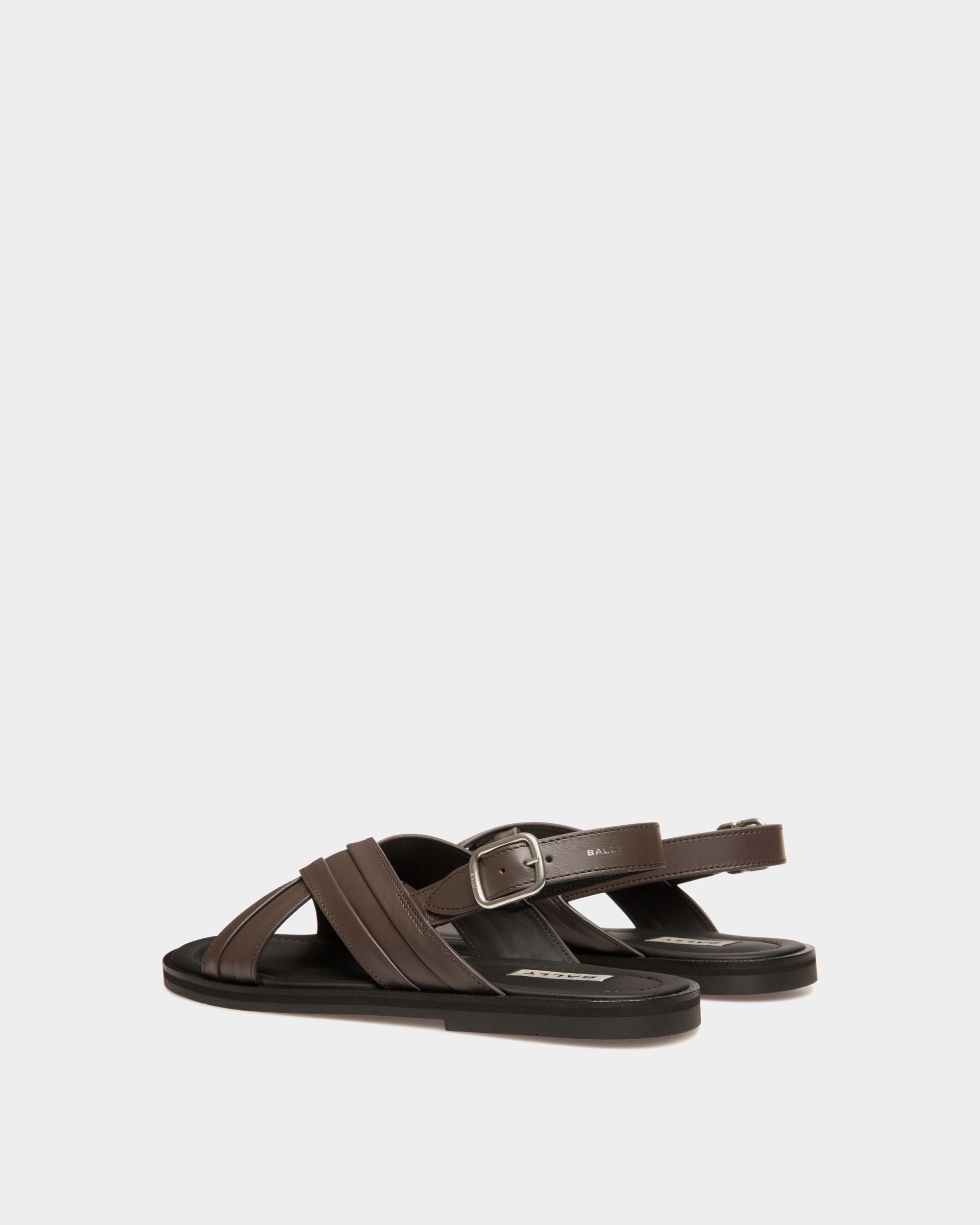 Sandalo Glide In Pelle Color Ebano - Uomo - Bally - 03