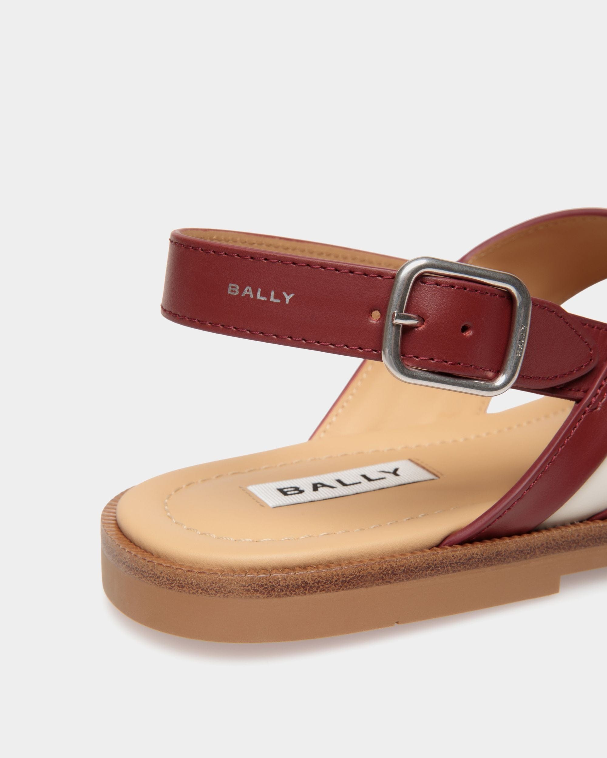 Sandale Glide En Cuir Rouge Et Blanc - Homme - Bally - 05