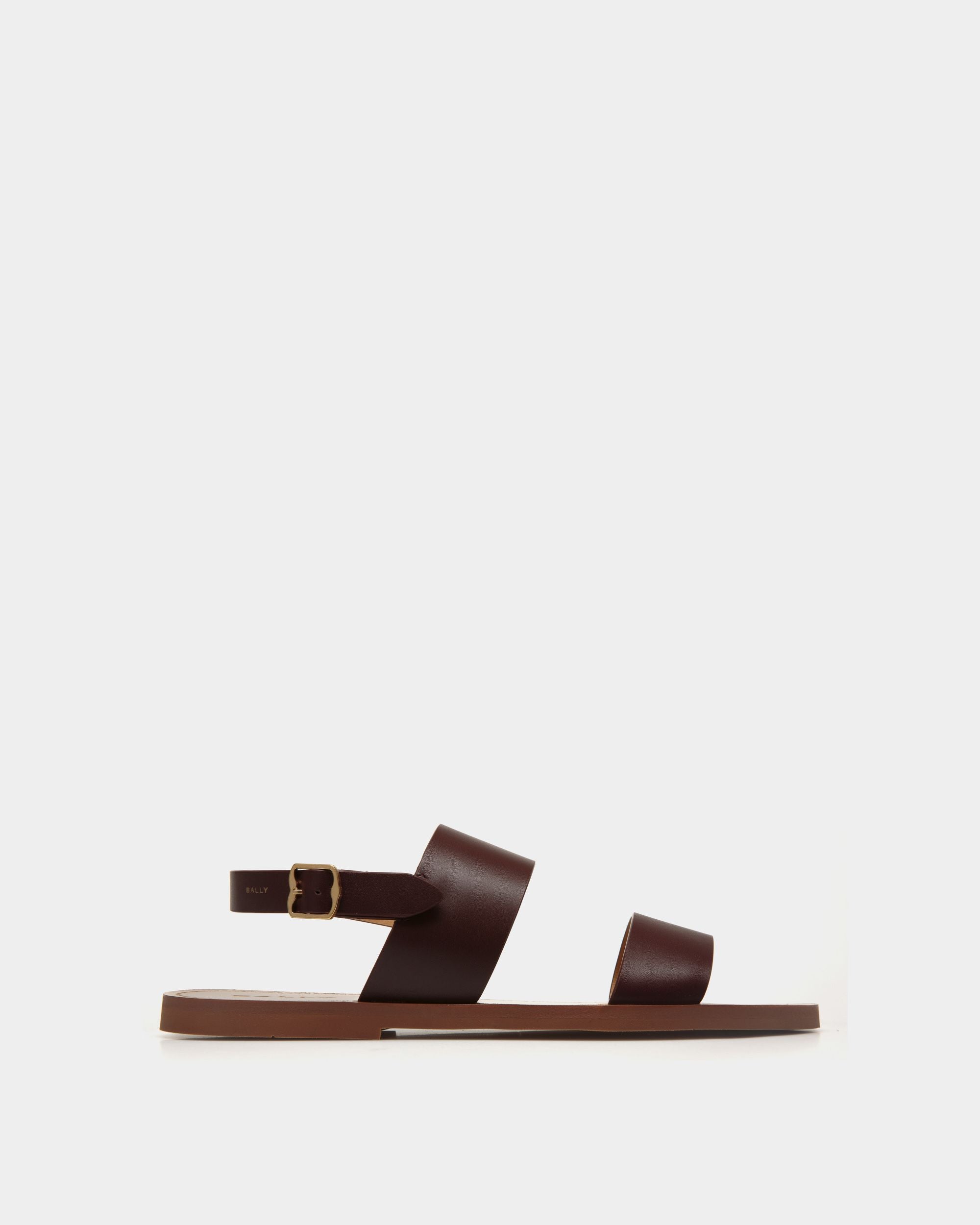 Chateau Sandale Aus Leder In Kastanienbraun - Herren - Bally - 01