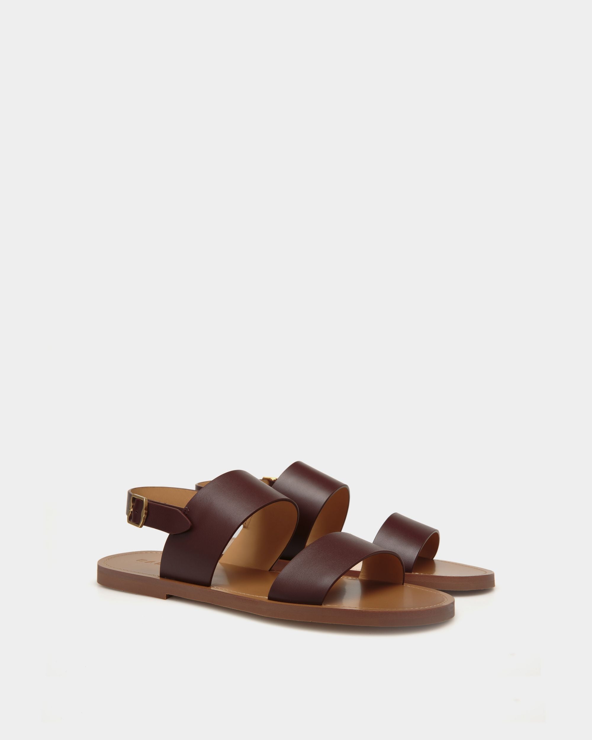 Chateau Sandale Aus Leder In Kastanienbraun - Herren - Bally - 02