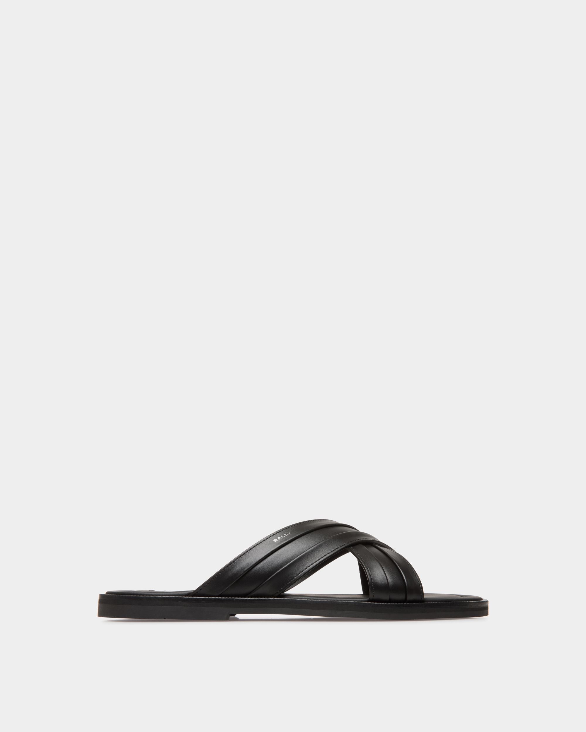 Sandale Glide En Cuir Noir - Homme - Bally - 01