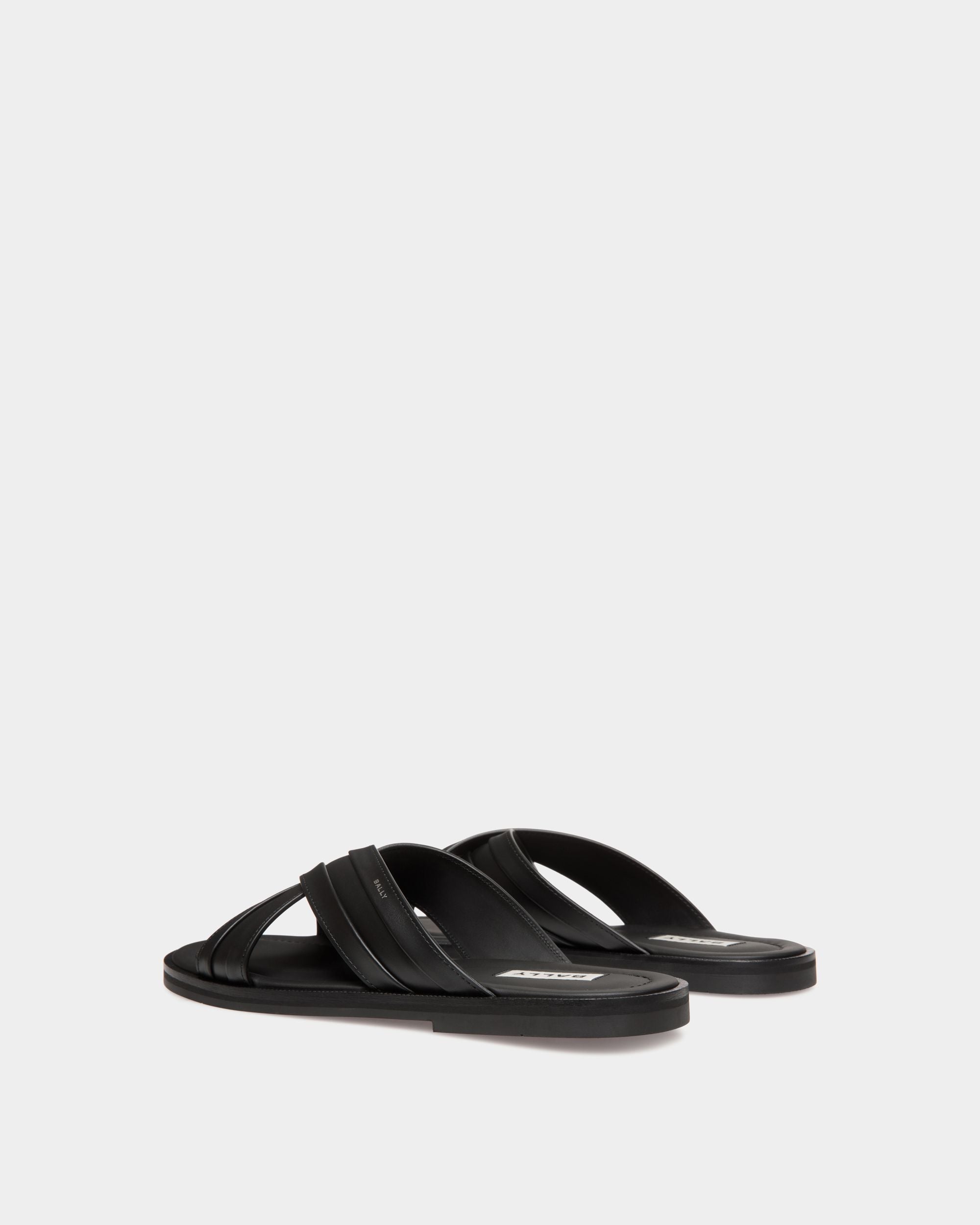 Sandale Glide En Cuir Noir - Homme - Bally - 03