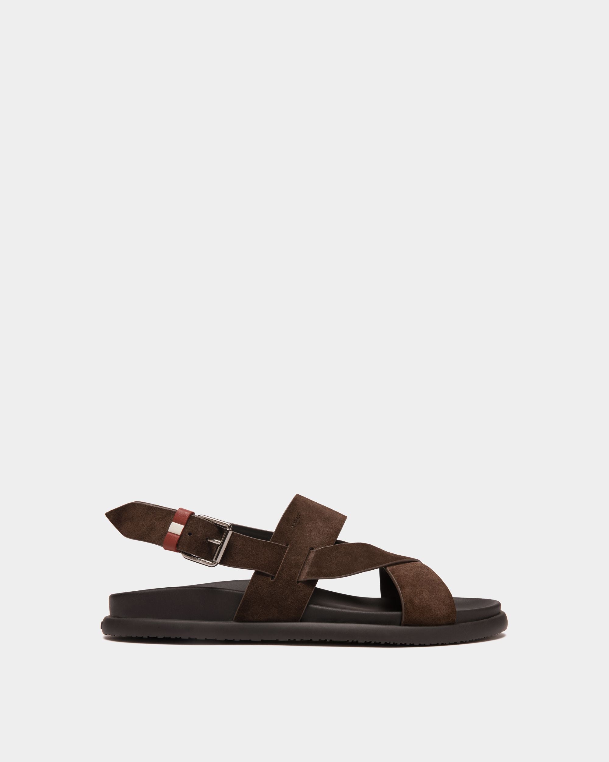 Newport Sandal in Ebano Suede - Men's - Bally - 01