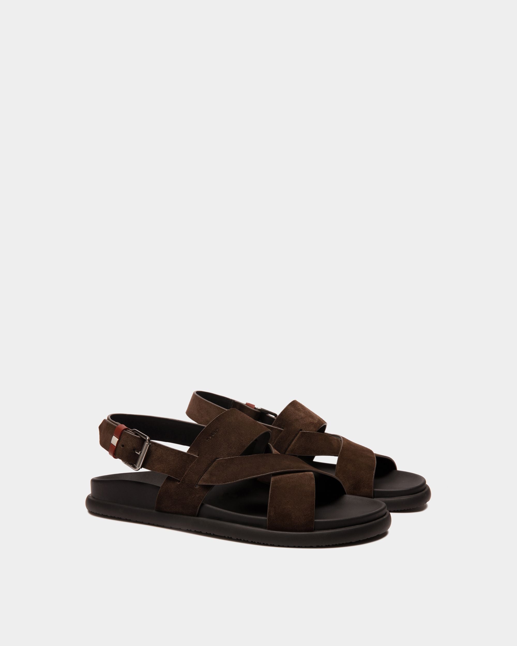 Newport Sandal in Ebano Suede - Men's - Bally - 03