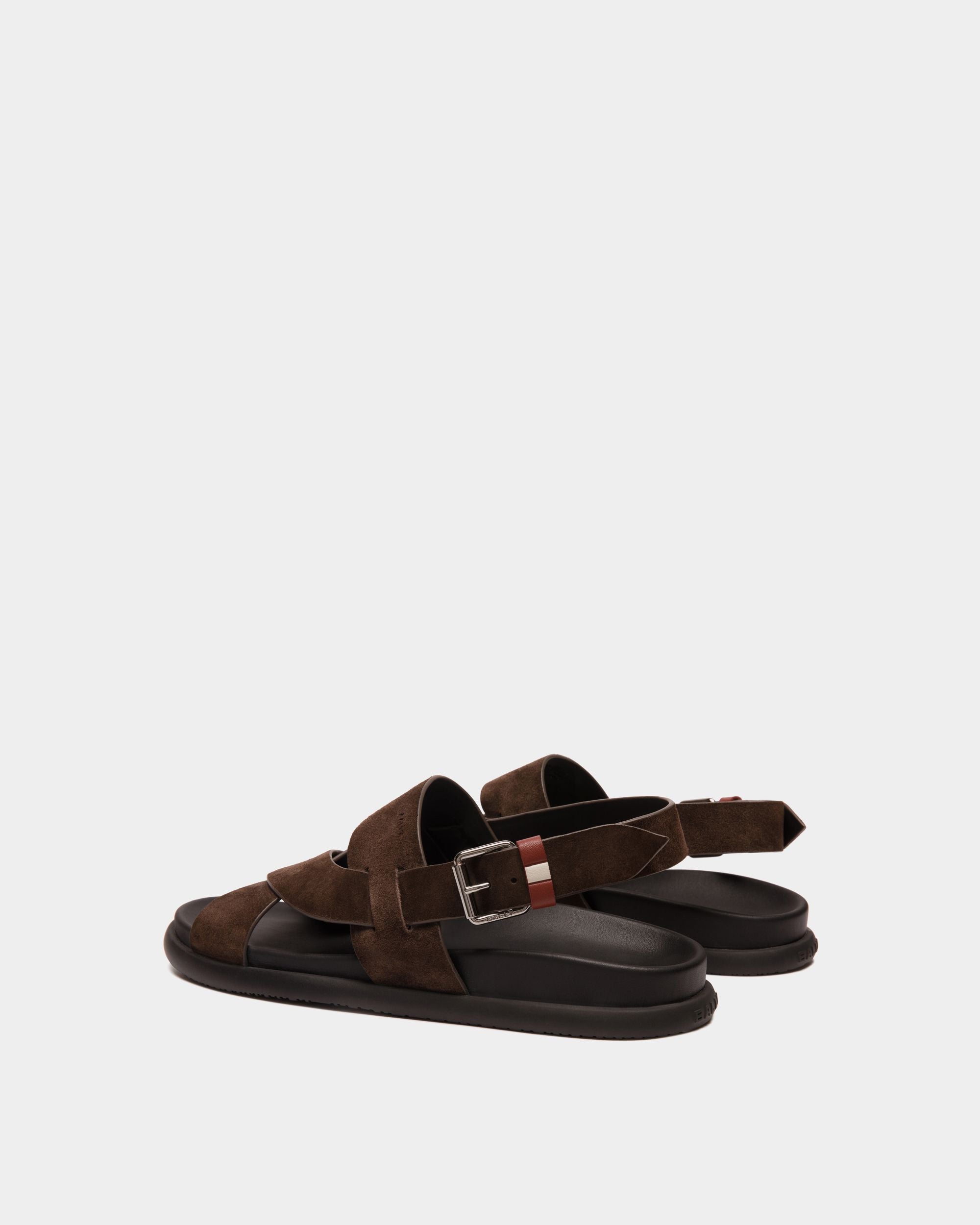 Newport Sandal in Ebano Suede - Men's - Bally - 04