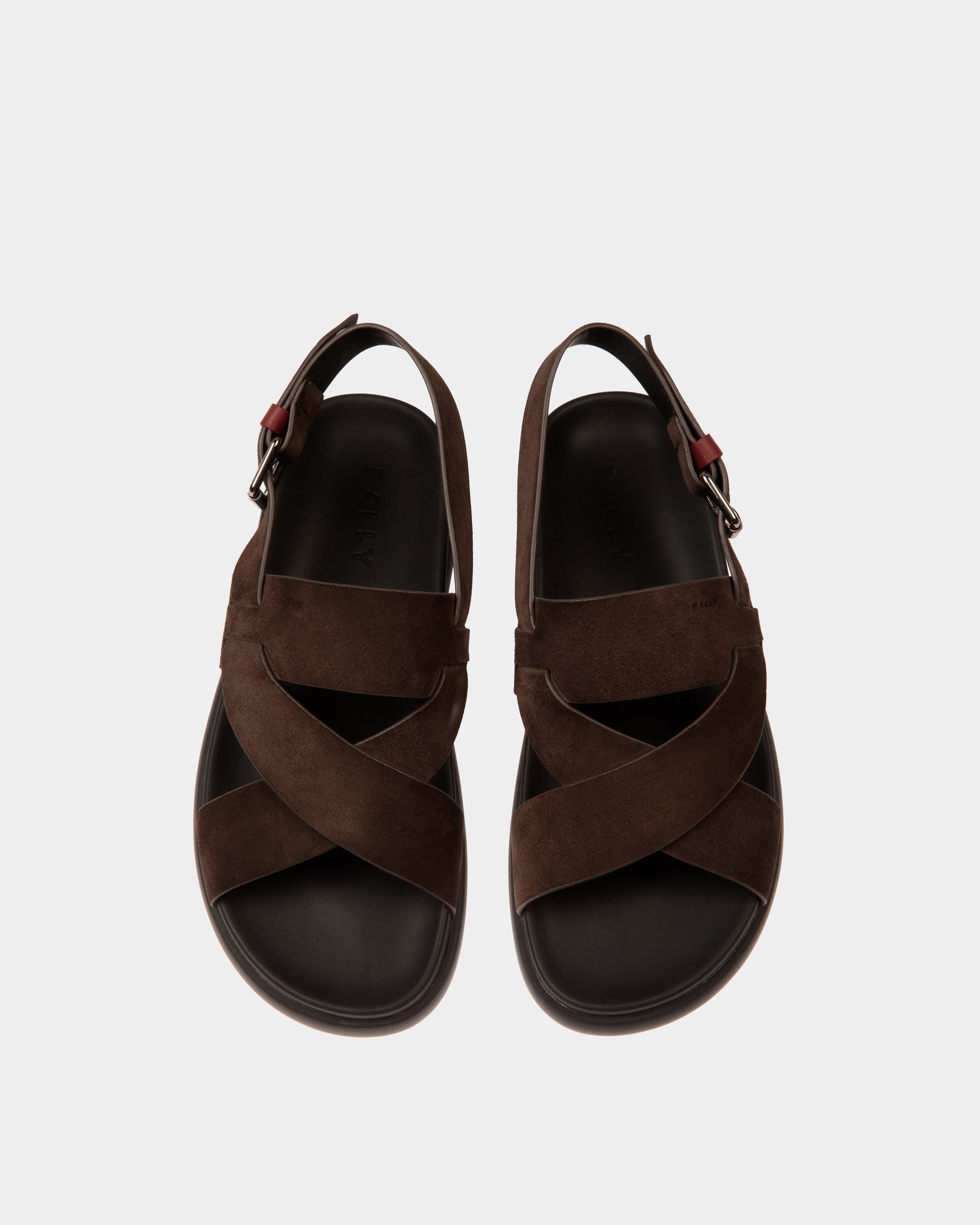 Newport Sandal in Ebano Suede - Men's - Bally - 05