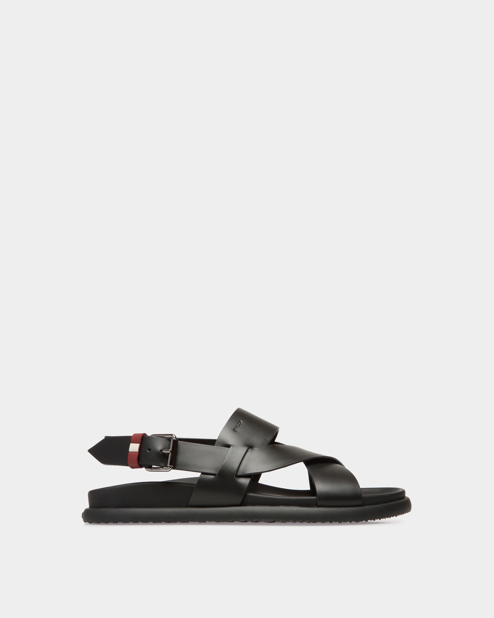 Sandale Newport En Cuir Noir - Homme - Bally - 01