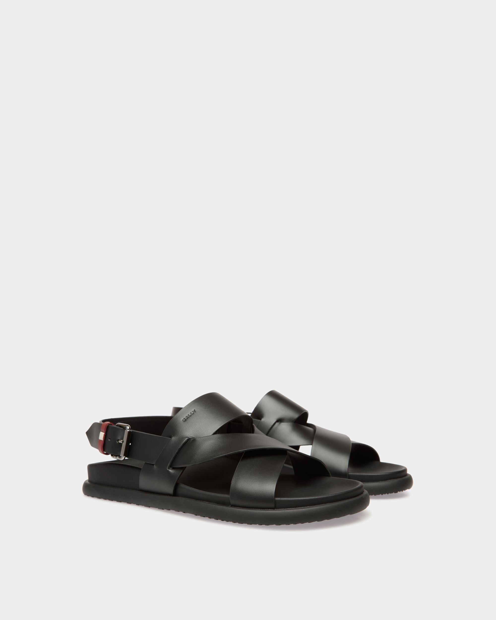 Sandale Newport En Cuir Noir - Homme - Bally - 03