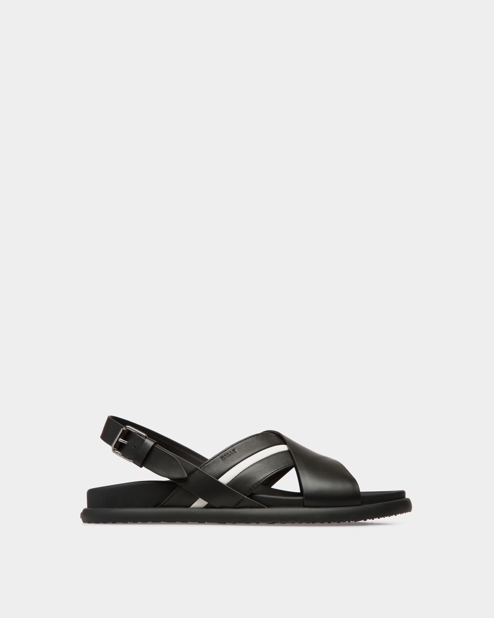 Newport Sandale Aus Leder In Schwarz - Homme - Bally - 01