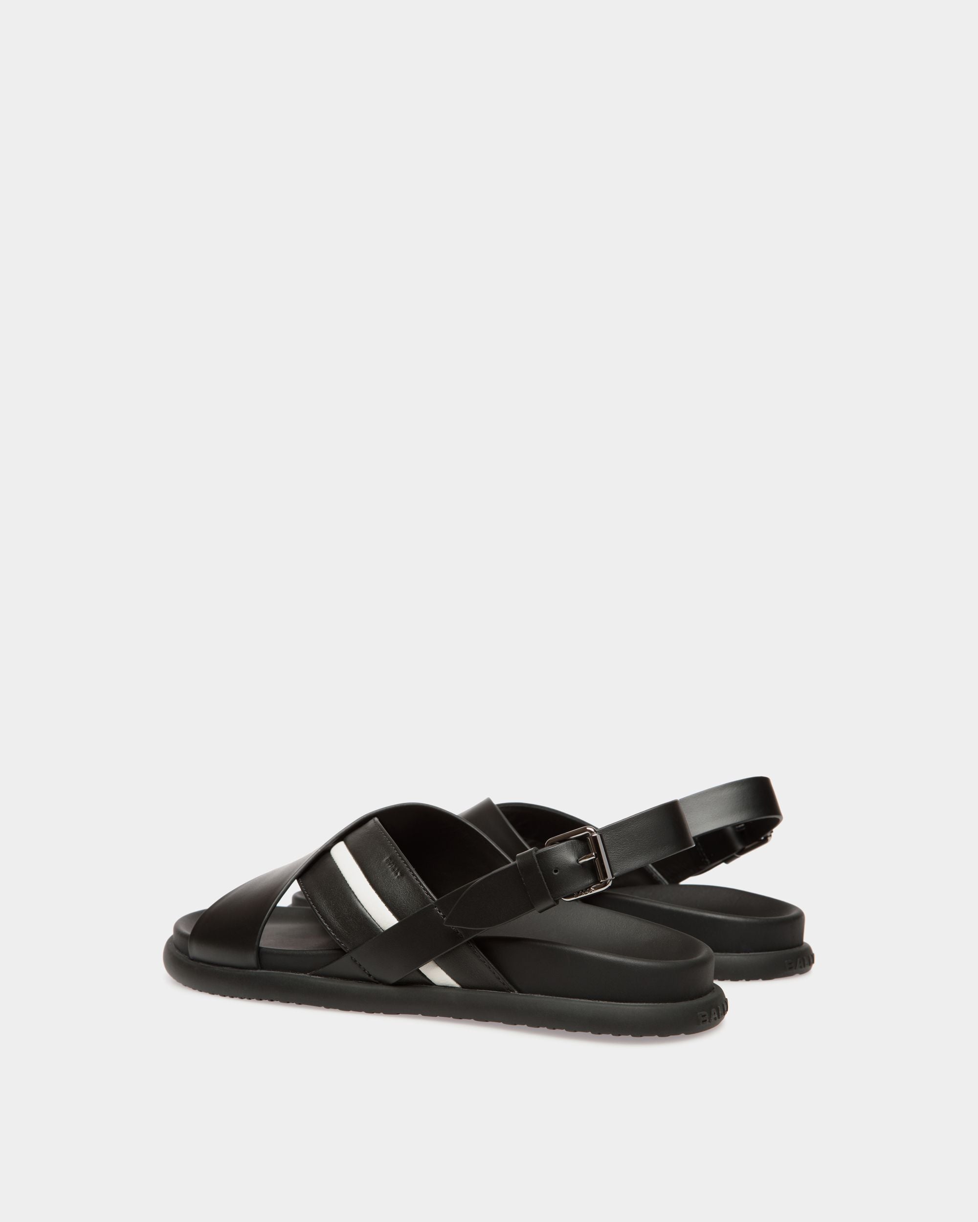 Newport Sandale Aus Leder In Schwarz - Homme - Bally - 04