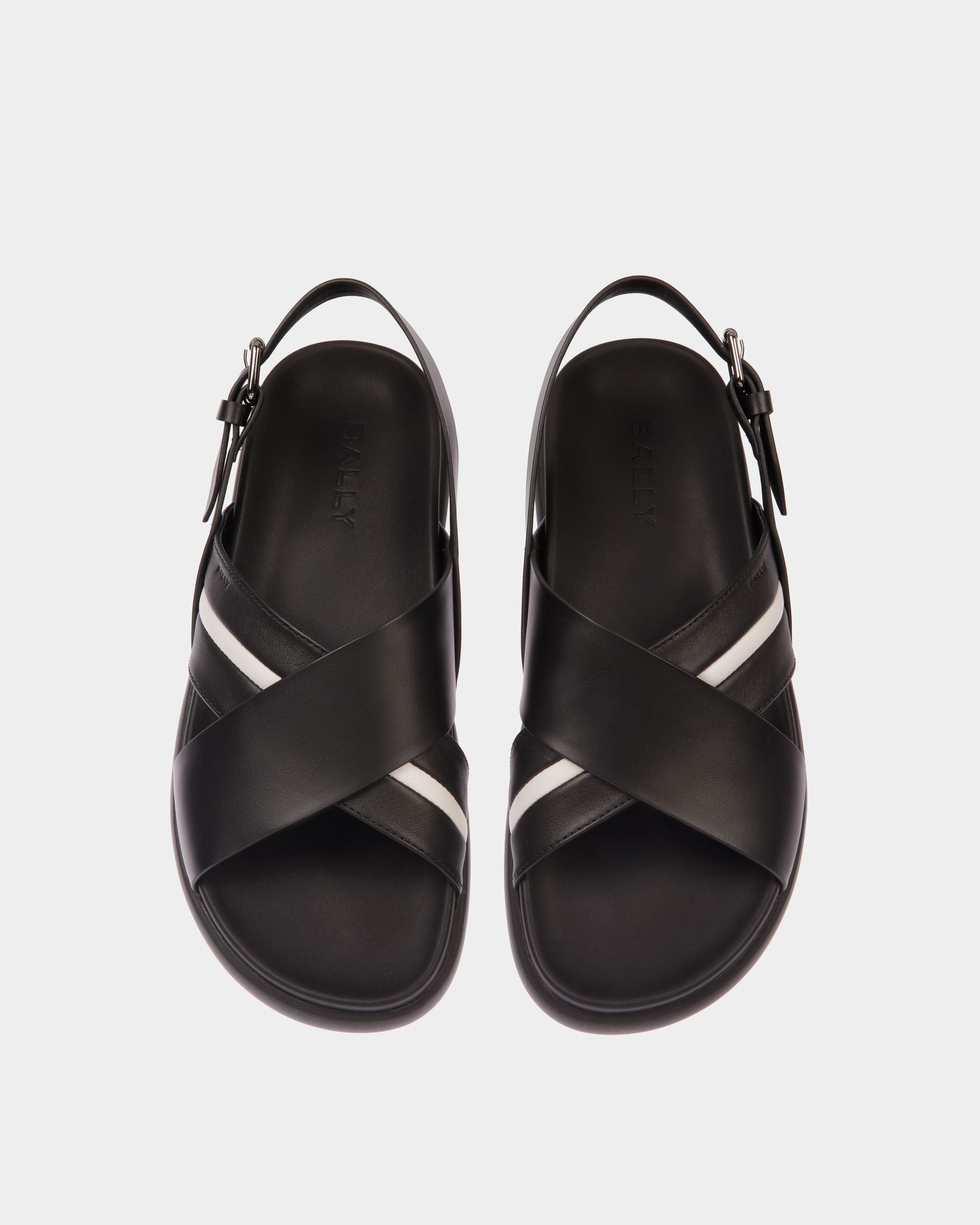 Newport Sandal in Black Leather - Men's - Bally - 05