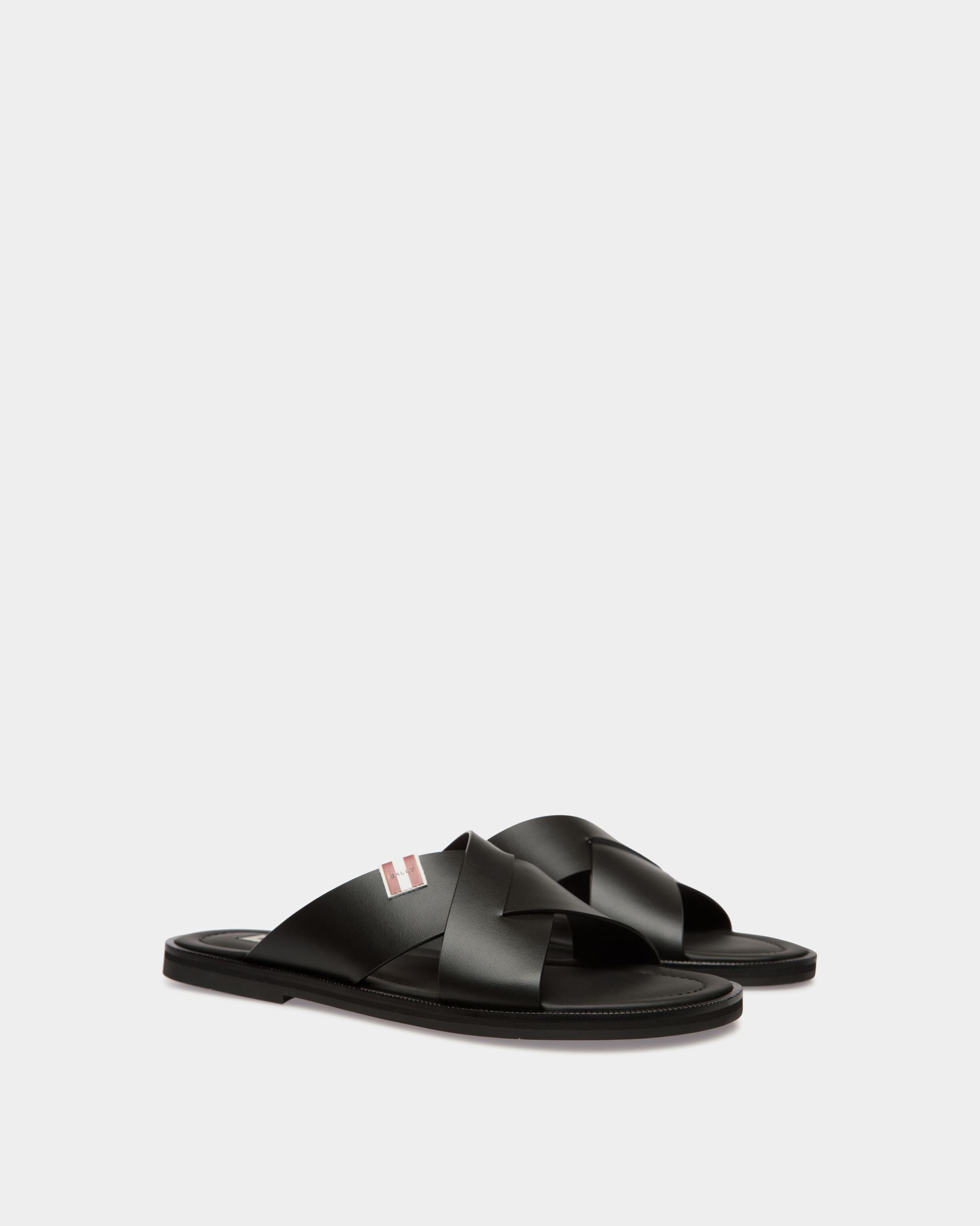 Sandalo Glide In Pelle Nera - Uomo - Bally - 02
