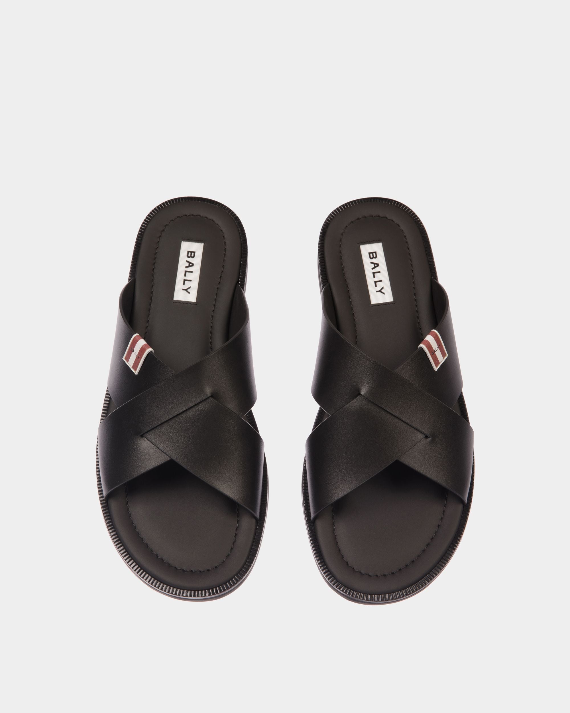 Sandalo Glide In Pelle Nera - Uomo - Bally - 04