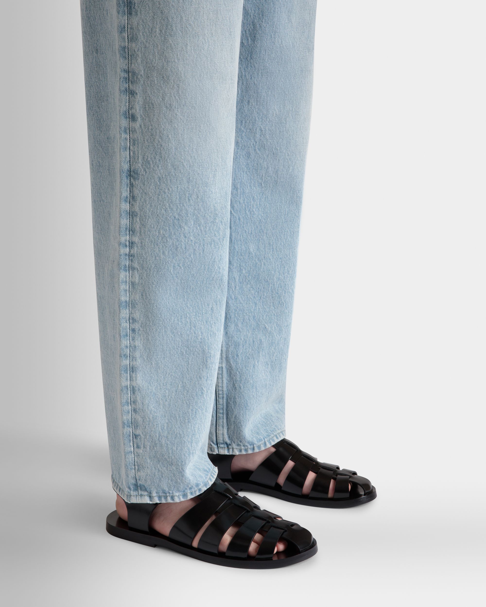 Sandalo Chateau In Pelle Nera - Uomo - Bally - 02