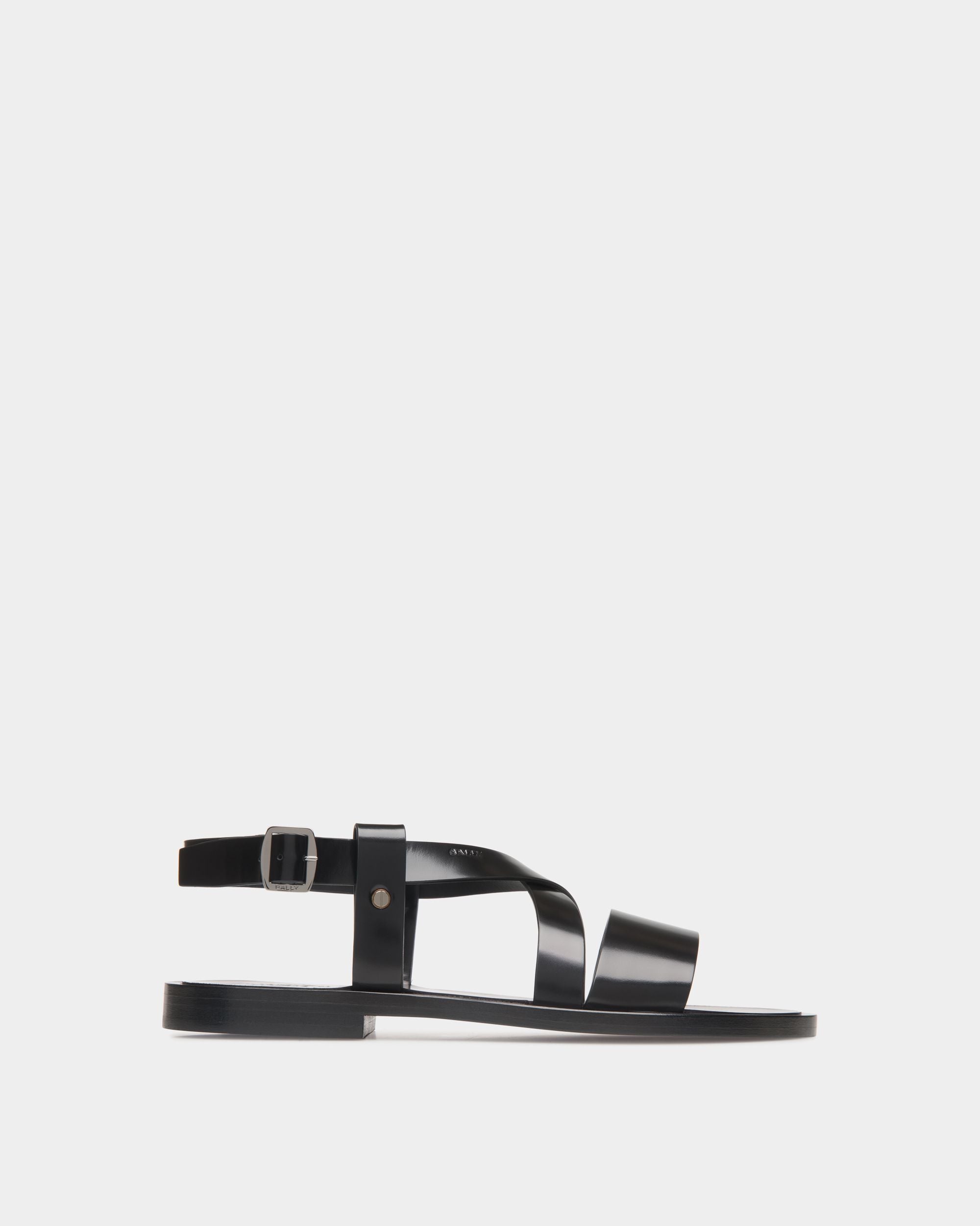 Sandalo Salis In Pelle Nera - Uomo - Bally - 01