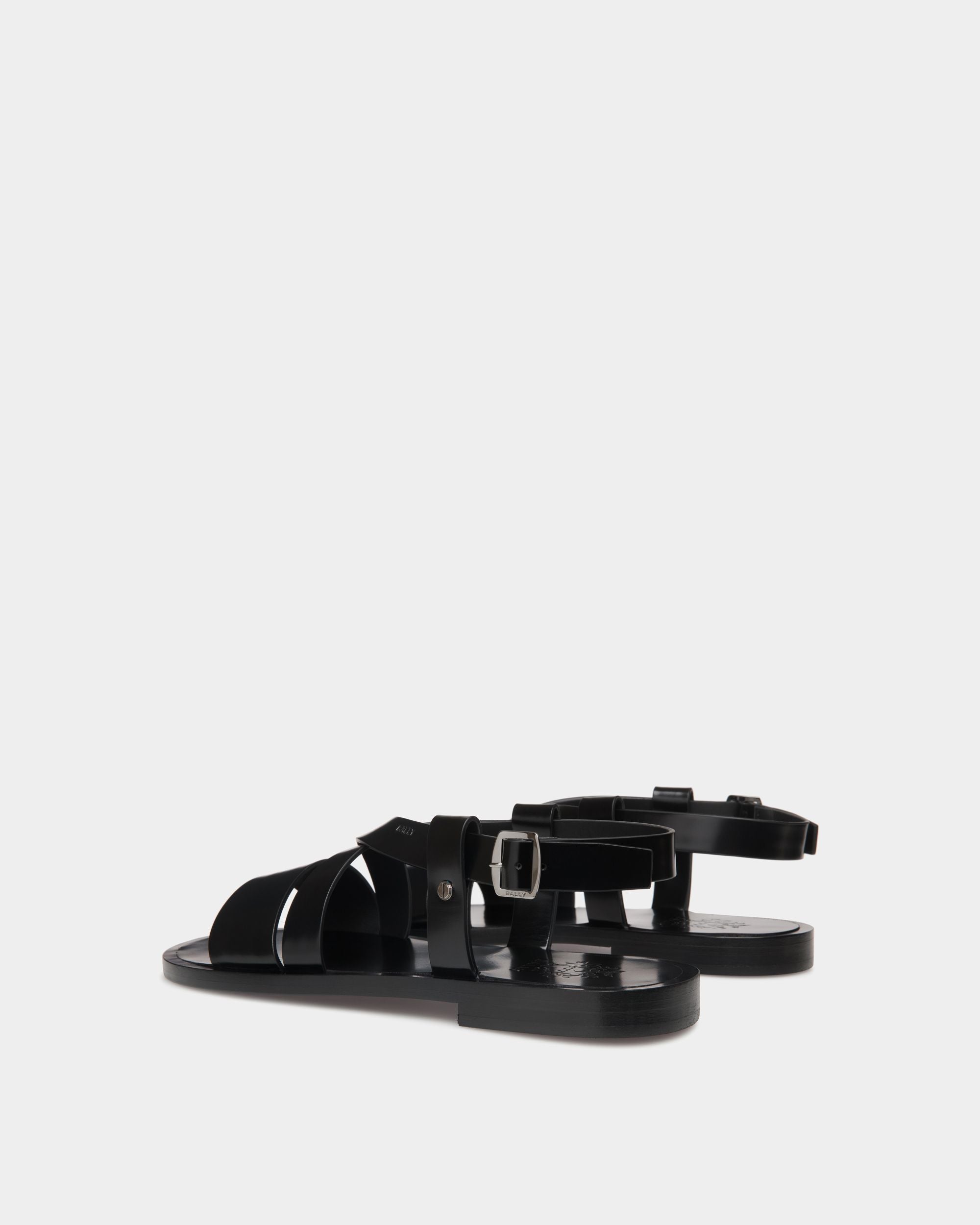 Sandalo Salis In Pelle Nera - Uomo - Bally - 03