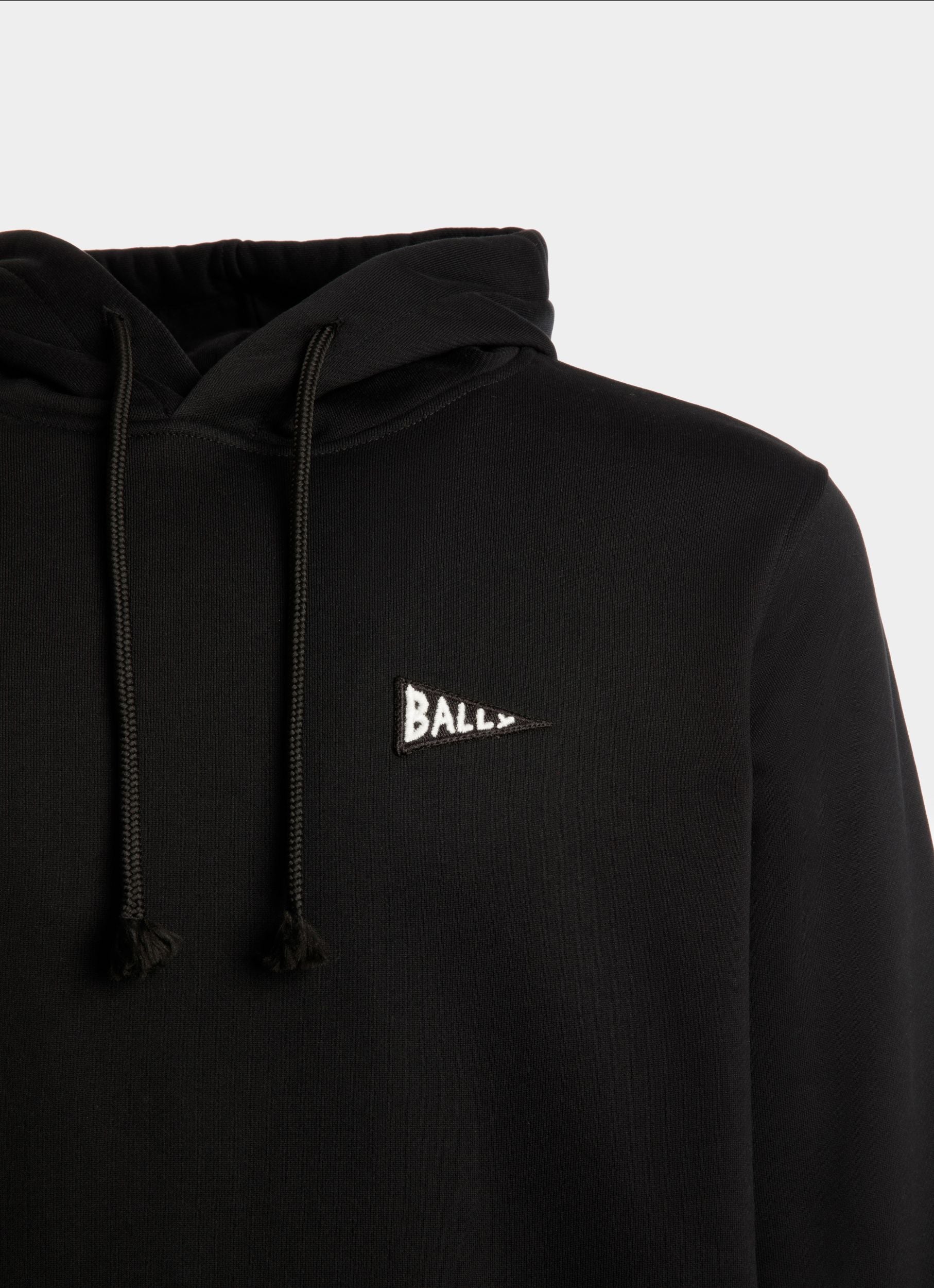 Sweat-Shirt En Coton Stretch Noir - Homme - Bally - 02