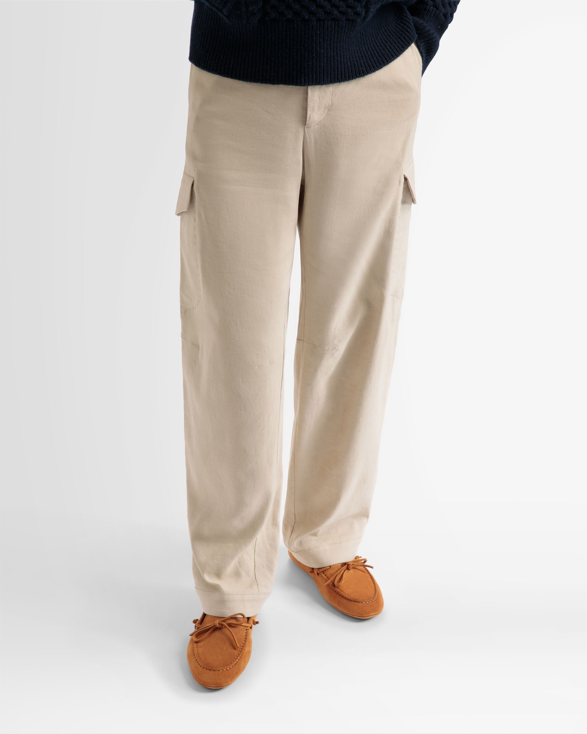 Gerade Leinenhose In Beige - Herren - Bally - 02