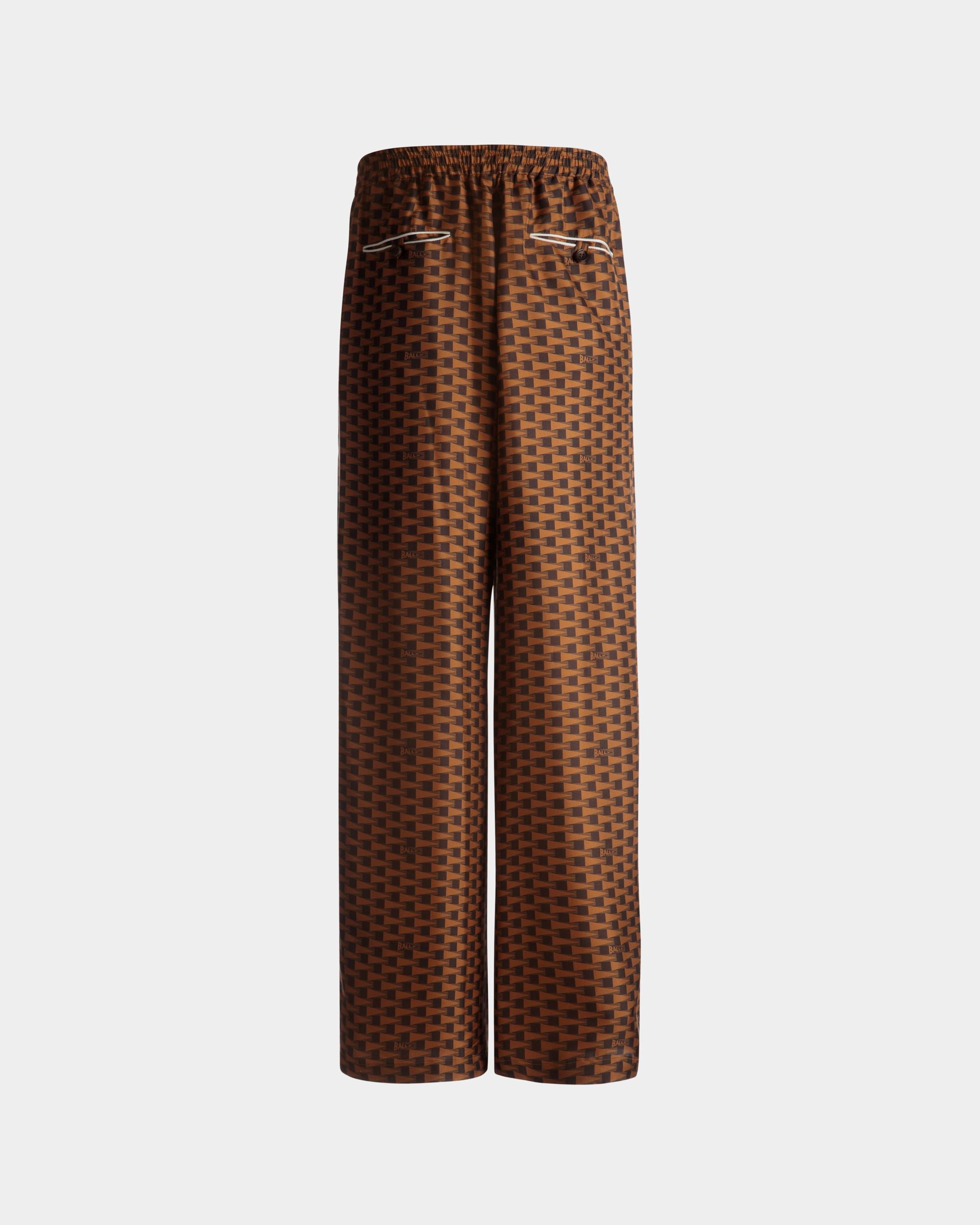 Hose mit Pennant-Print | Hose für Herren | Braune Seide | Bally | Still Life Rückseite