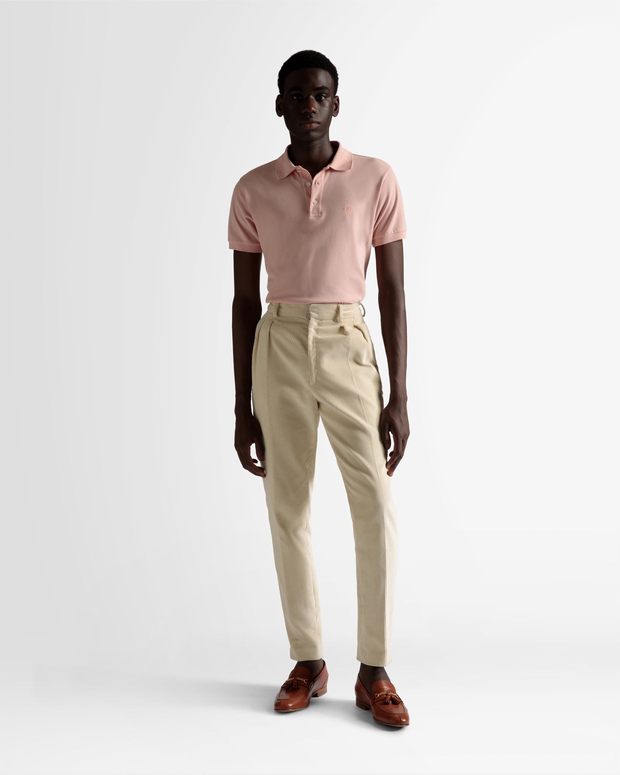Tailored Straight Leg Pants In Bone Wool - Men's - Bally - 02