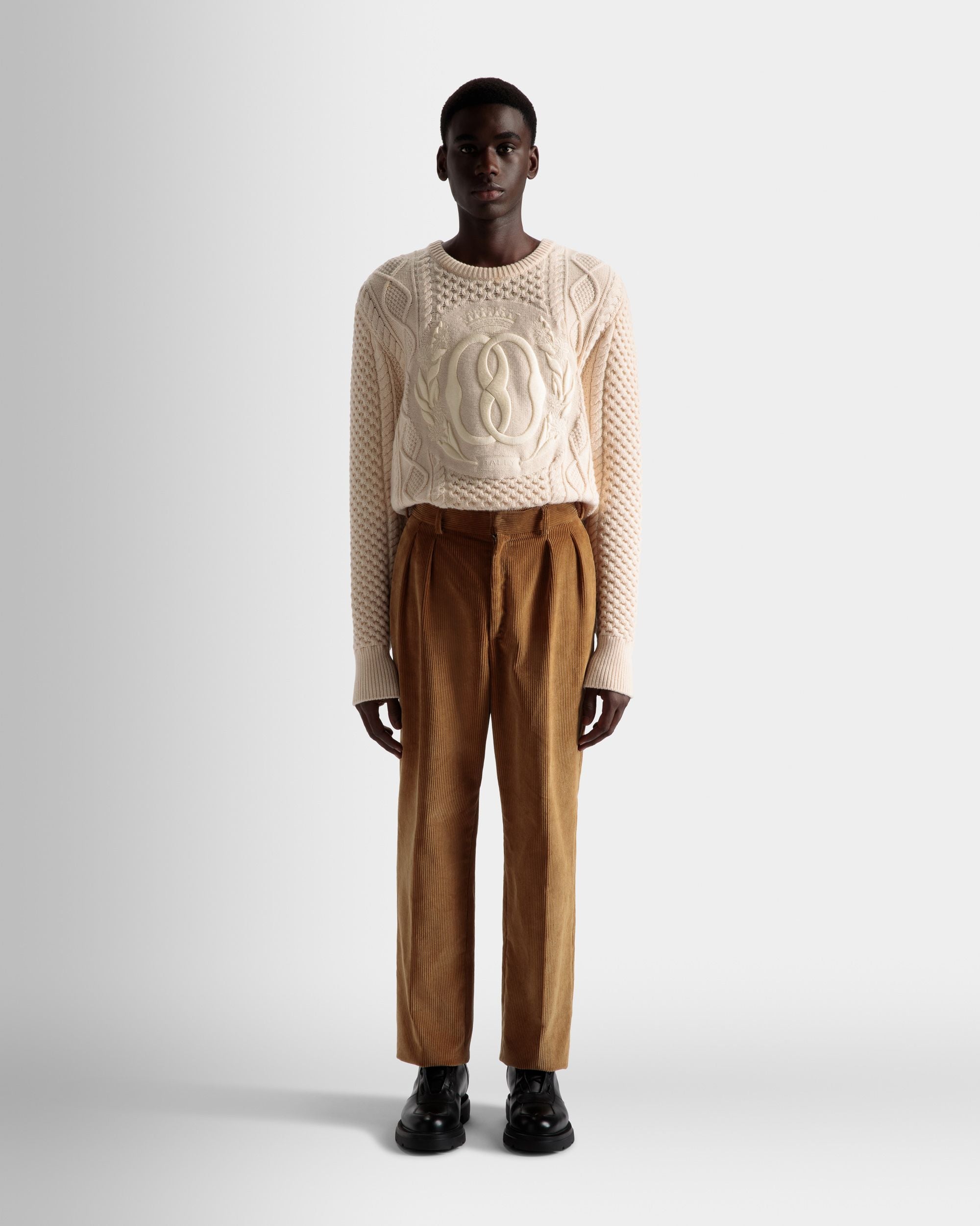 Pantalon Coupe Ajustée En Velours Côtelé - Homme - Bally - 02