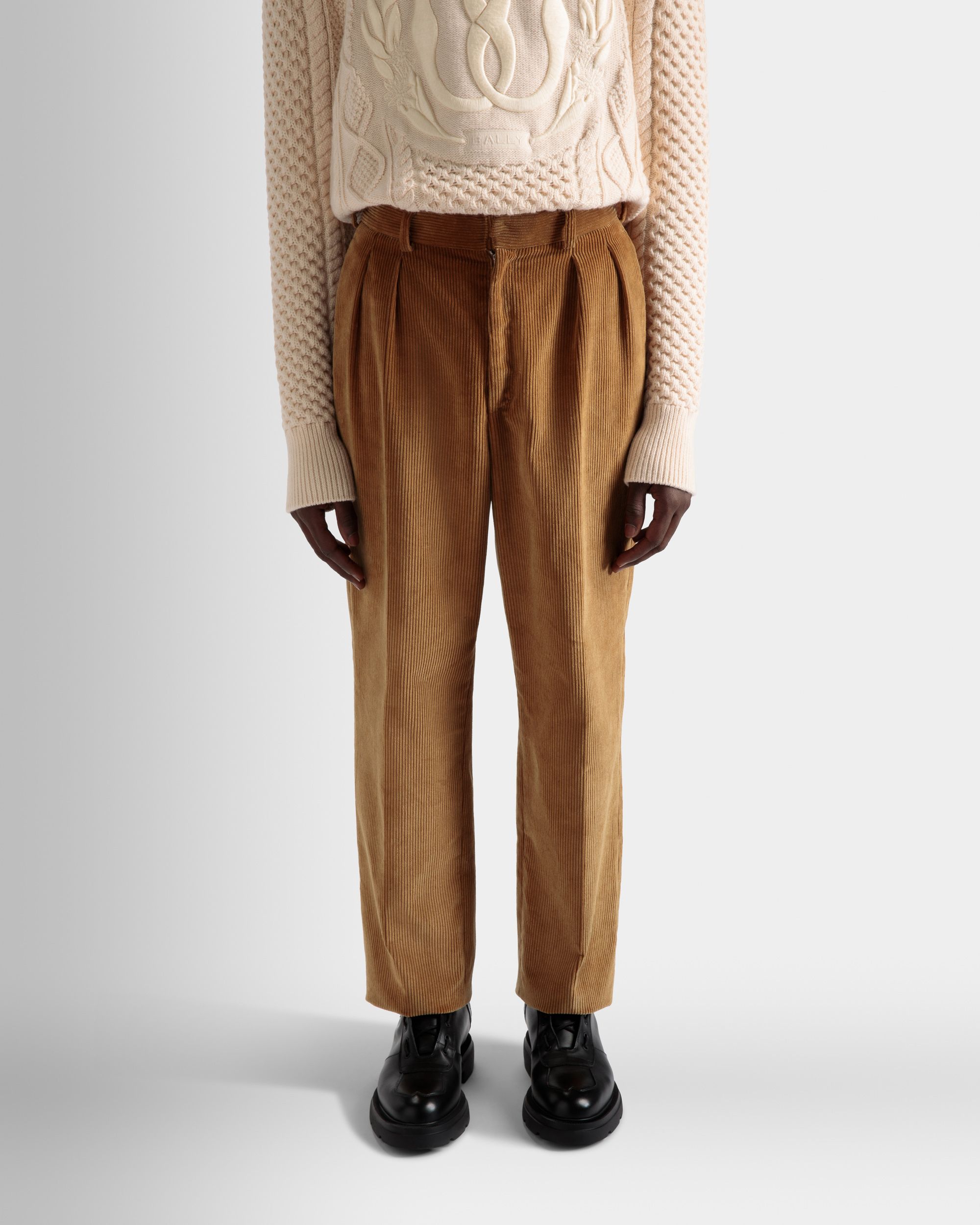 Pantalon Coupe Ajustée En Velours Côtelé - Homme - Bally - 03