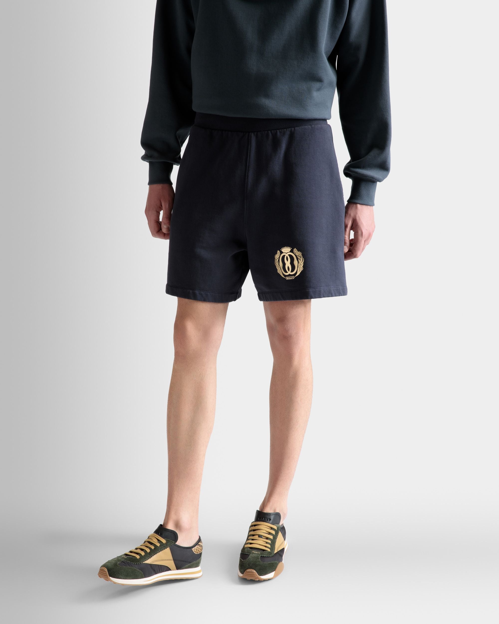 Short De Survêtement Coton Bleu Nuit - Homme - Bally - 03